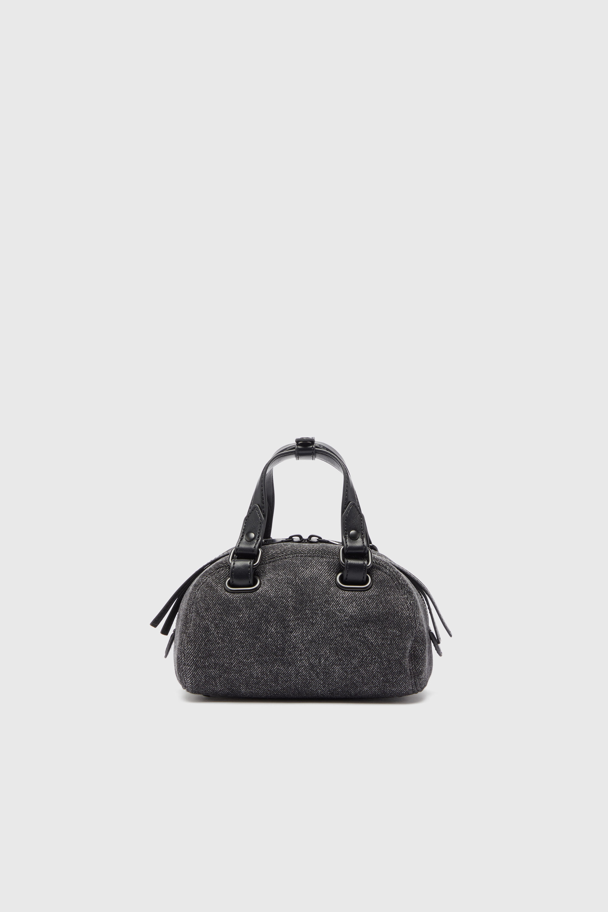 Diesel - 1DR DOME SOFT CROSSBODY, Unisex's 1DR Dome- Small bowling bag in washed denim in Black - 2