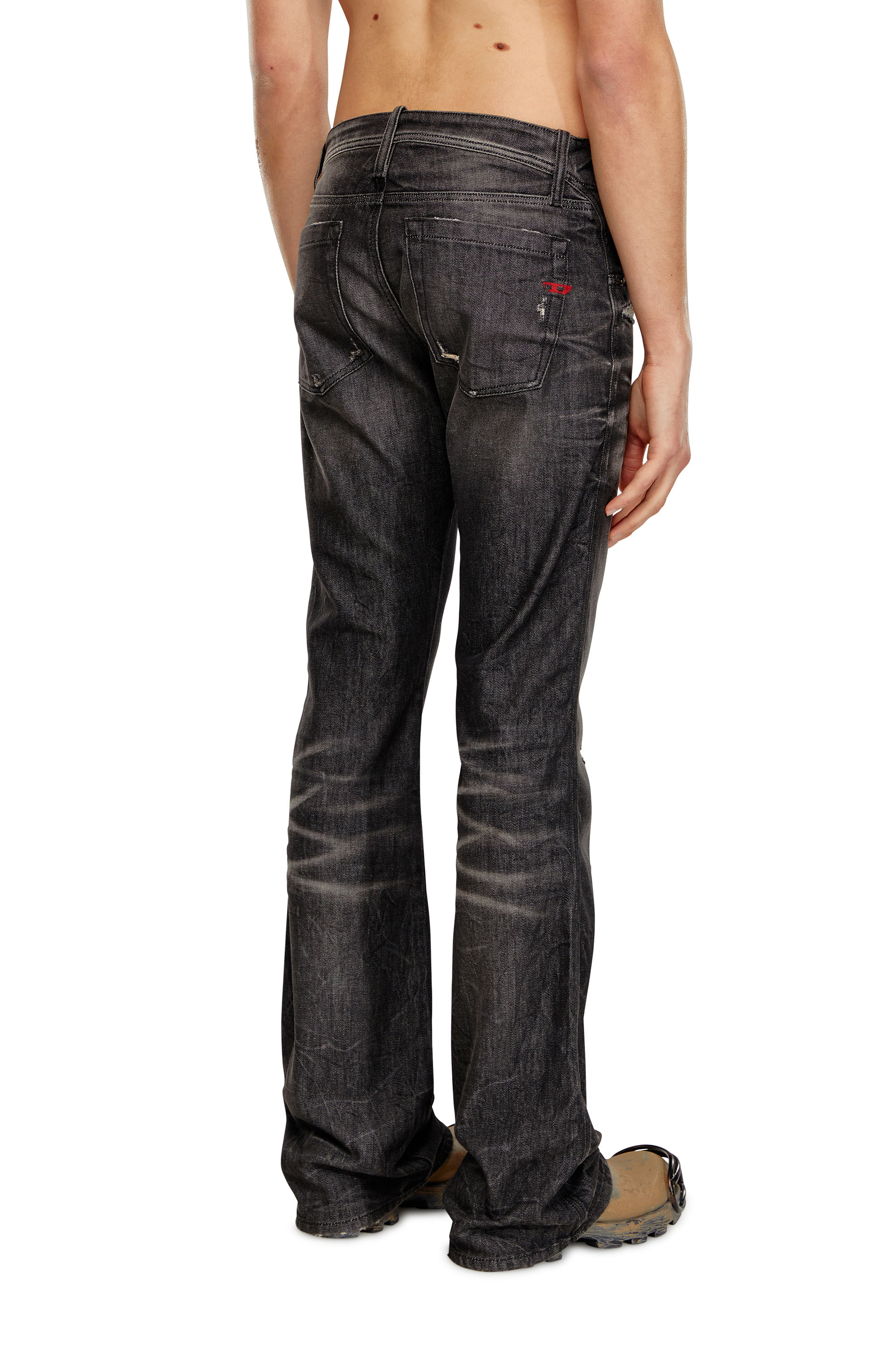 Diesel - Man Bootcut Jeans D-Backler 09H51, Black/Dark grey - Image 4