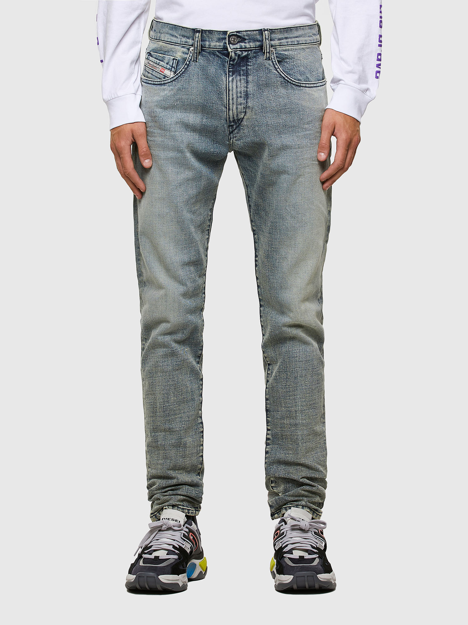 Diesel - D-Strukt 009NL Slim Jeans, Light Blue - Image 1