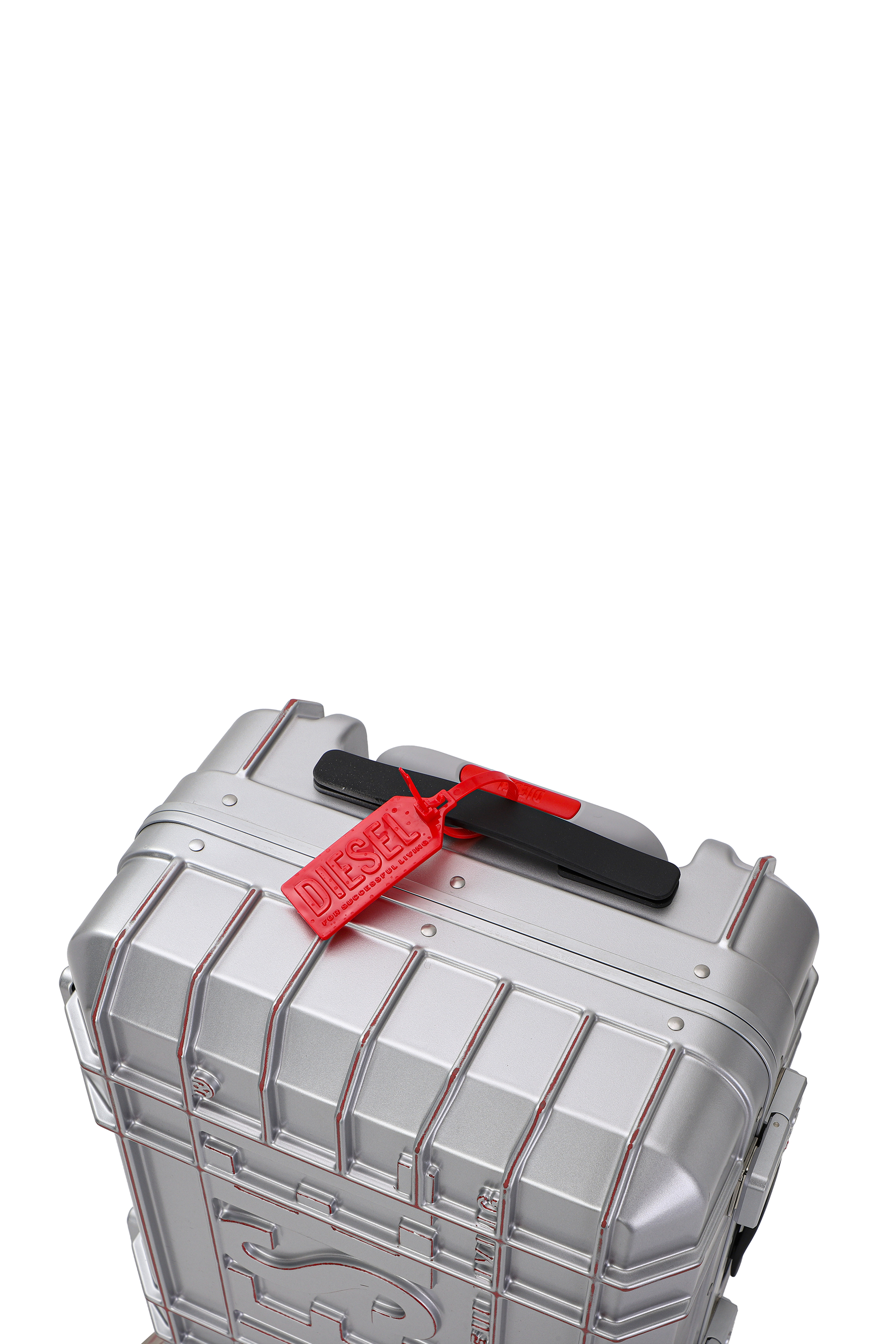 Diesel - DIESEL PC STRONG IMAGE TROLLEY- DSL003, Unisex's Rugged carry‑on suitcase 20" in Silver - 2