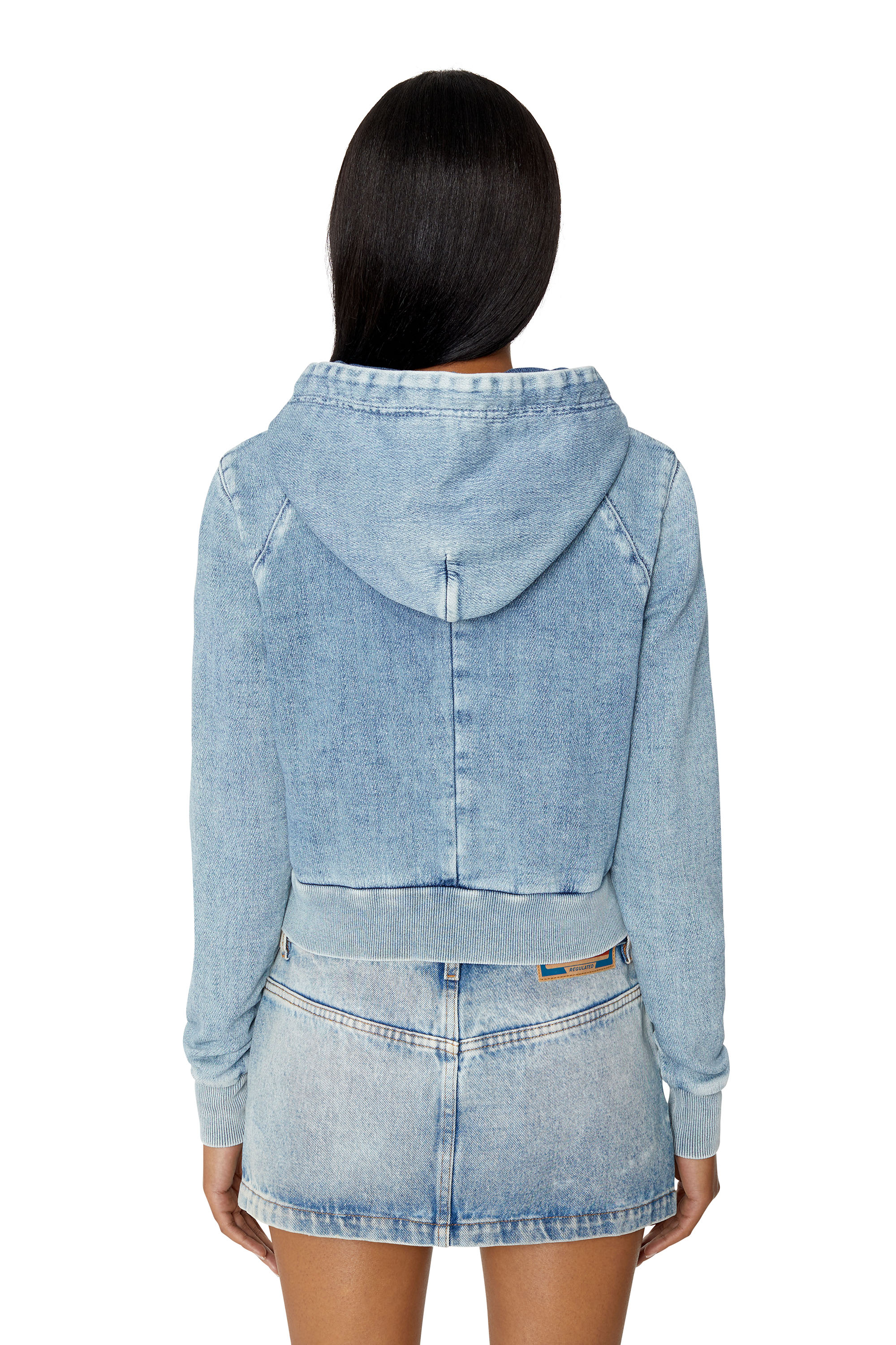 Womens Clothing Jackets Casual jackets DIESEL Sweatshirt In Track Denim in Blue 
