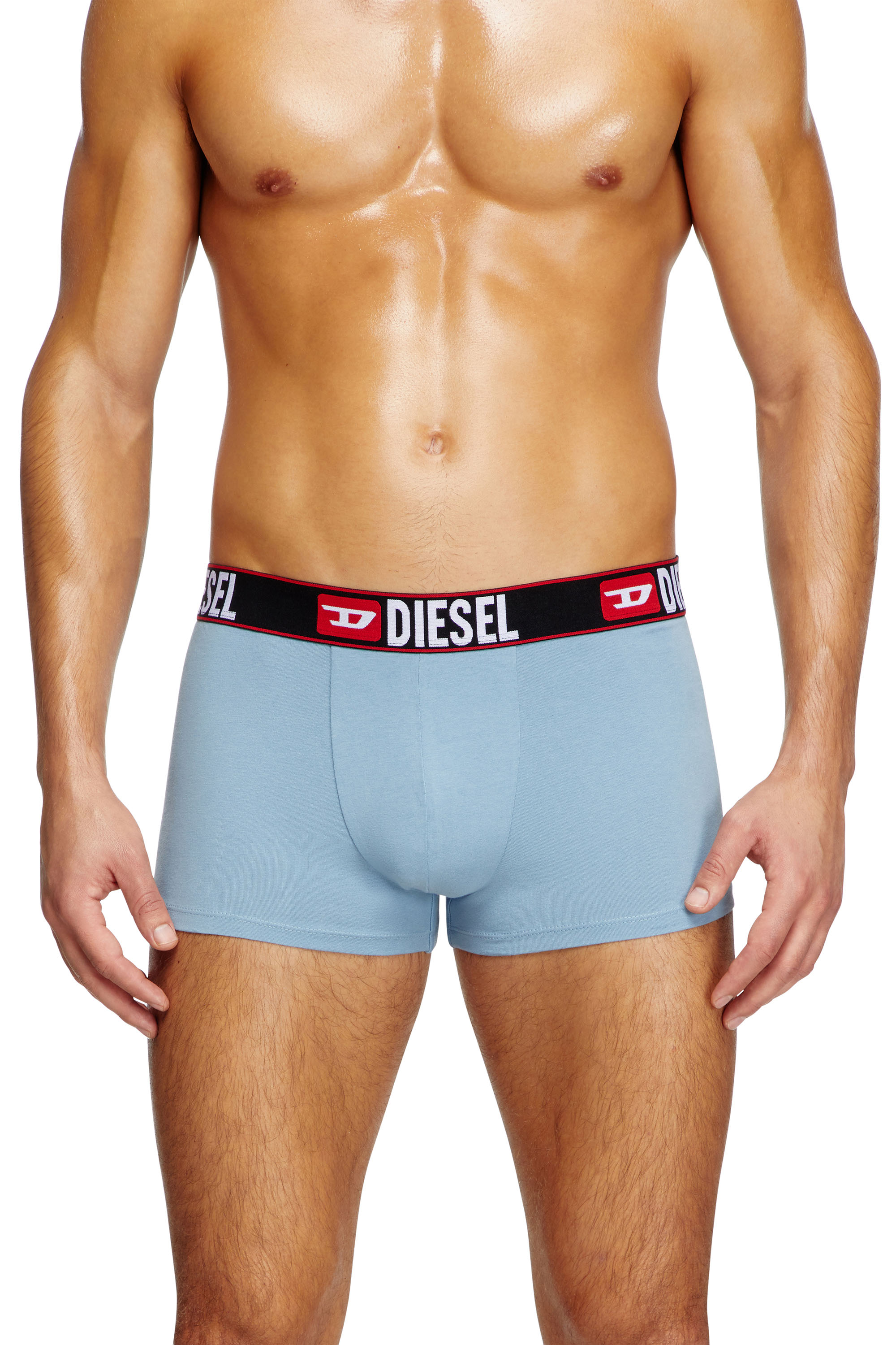 Diesel - UMBX-DAMIENTHREEPACK, Man's 3-pack of boxer briefs with cloudy motif in Blue - 2