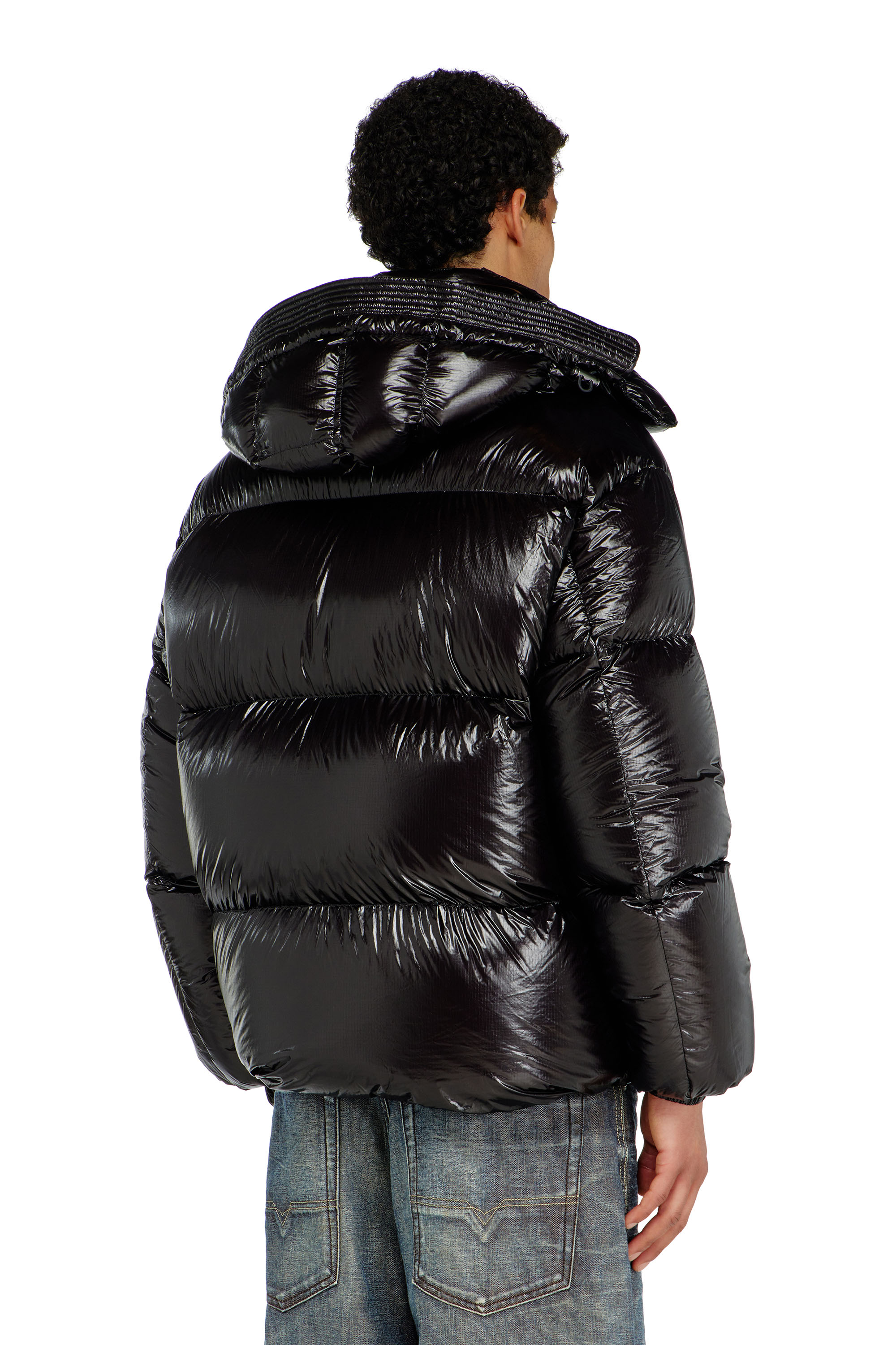 Diesel - W-ROLFYS-WRD-BKCP, Man's Down puffer jacket with detachable hood in null - 4