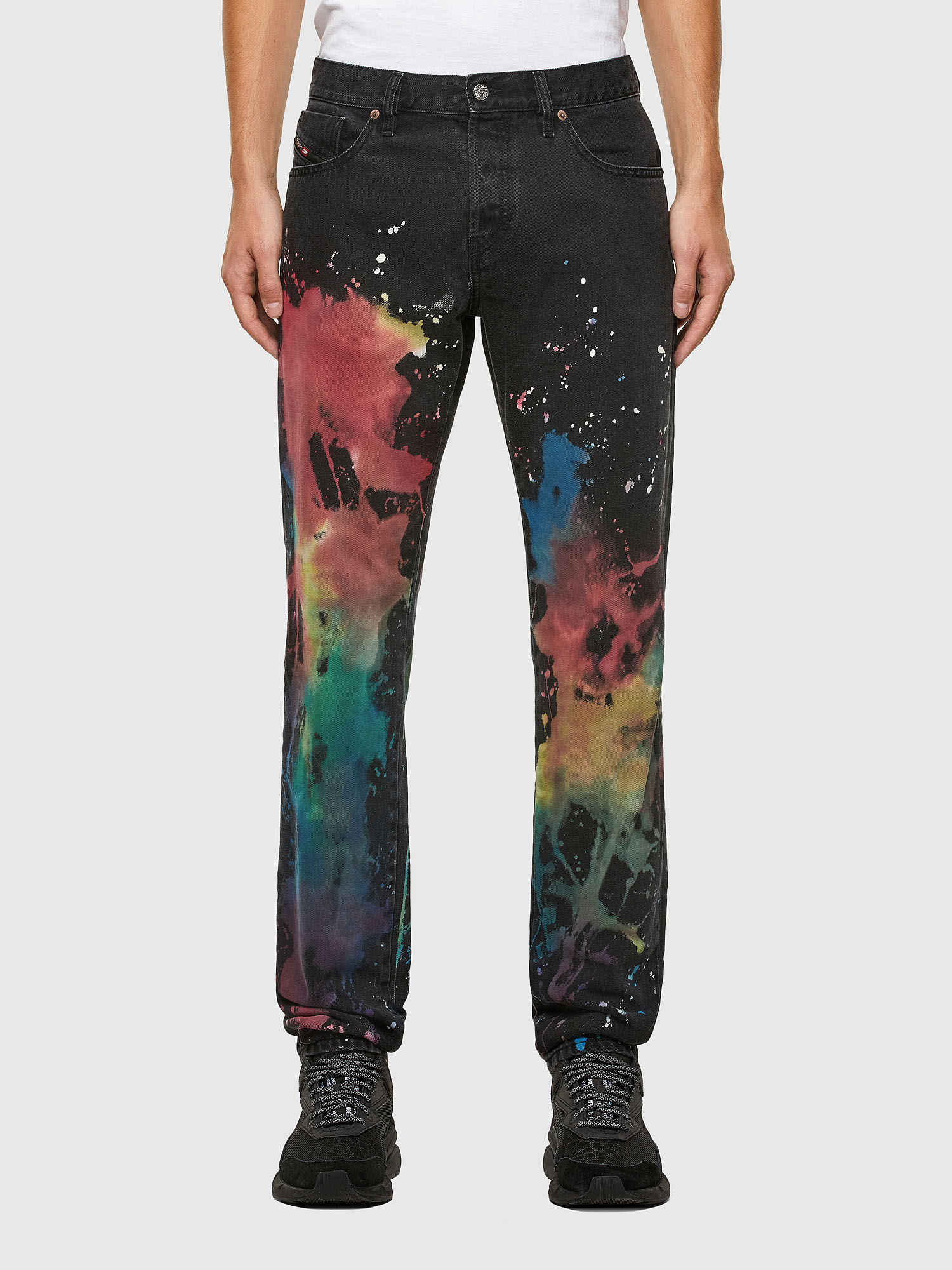 D-Kras 009QV, Black/Dark grey Diesel - D-Kras 009QV, Black/Dark grey - Jeans - Image 1