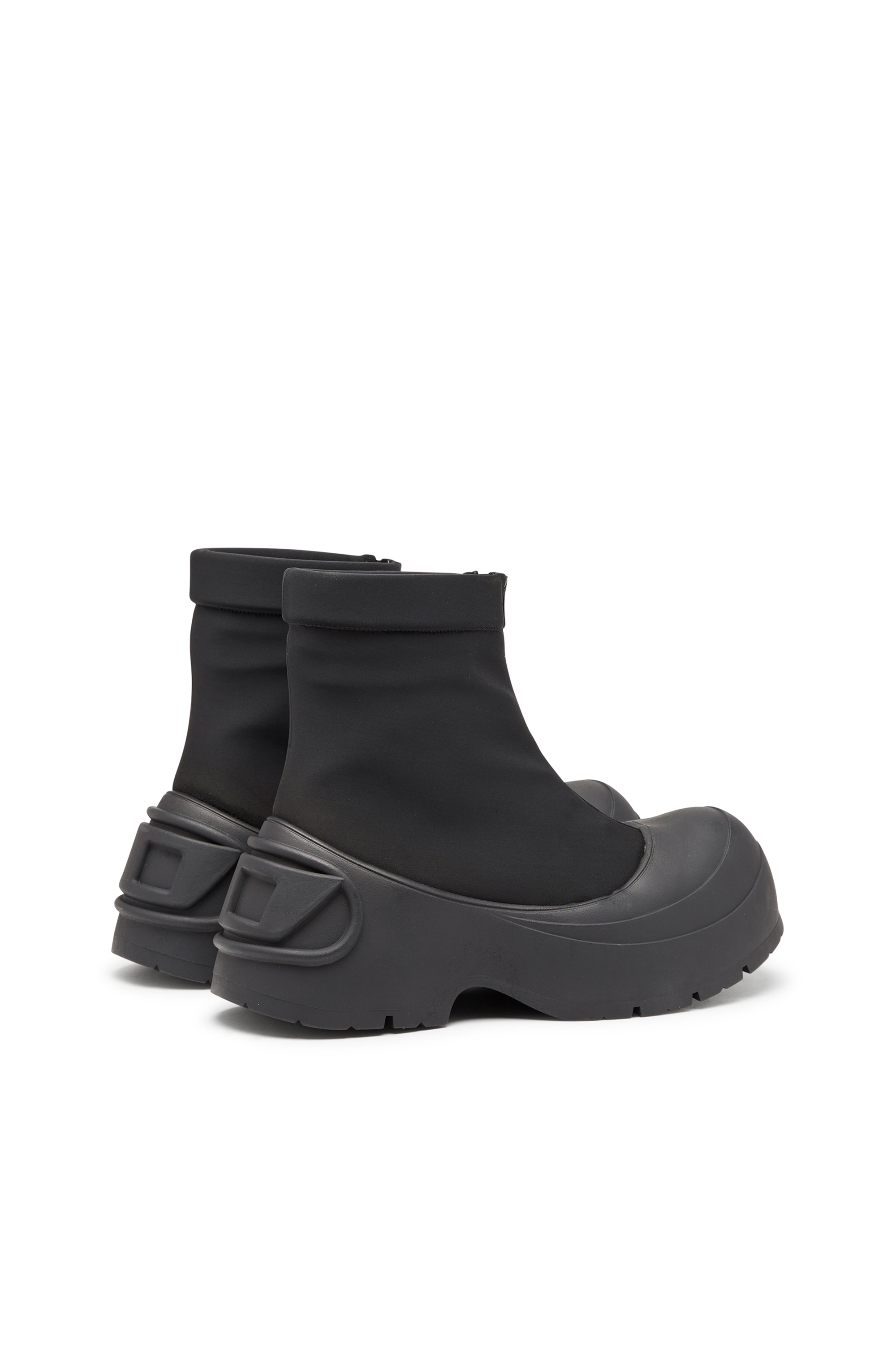 Diesel - D-DONALD CH, Man's D-Donald-Rubber-trimmed ankle boots in Black - 3