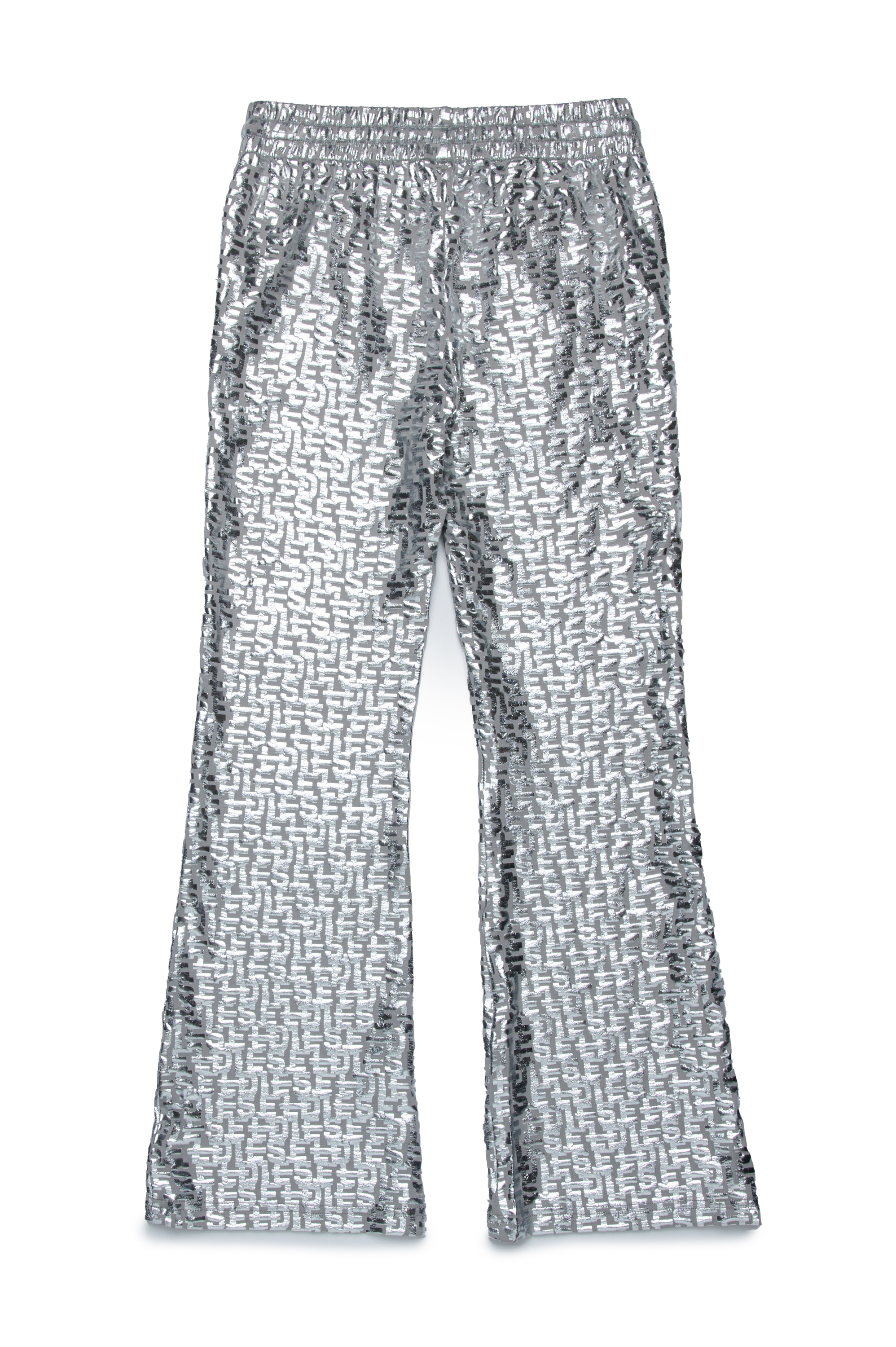 Diesel - PENDYX, Woman's Track pants with monogram foil print in Silver - 2