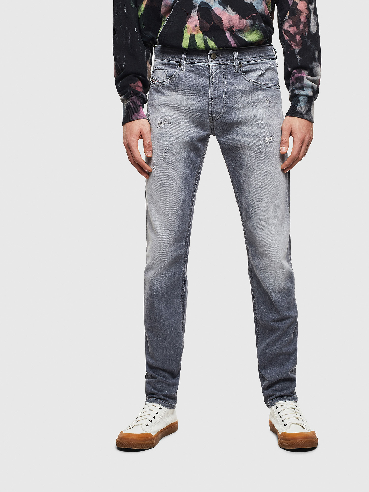 Diesel - Thommer 0095R Slim Jeans, Grey - Image 1
