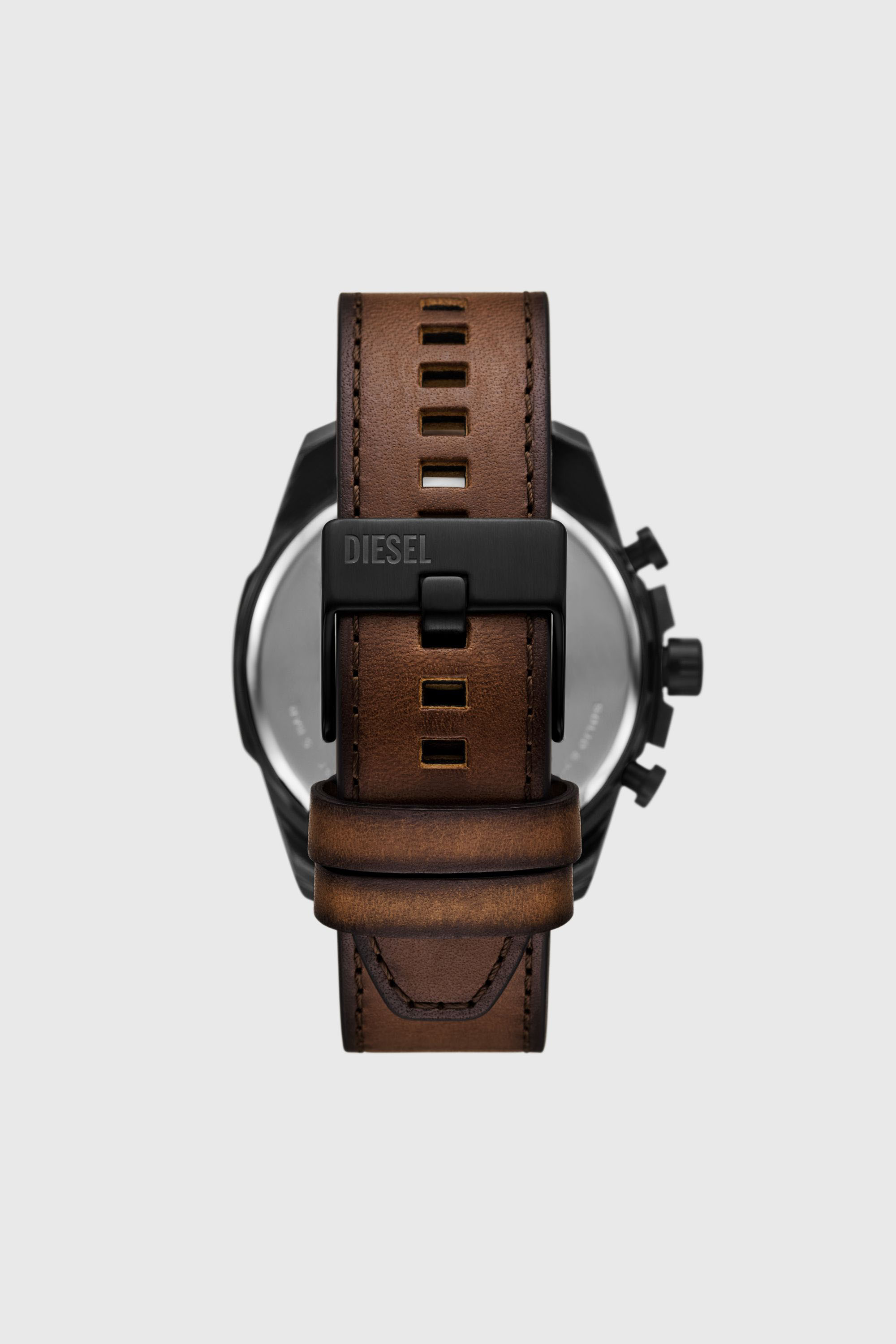 Men's Mega Chief Slim brown leather watch | Brown | Diesel TR