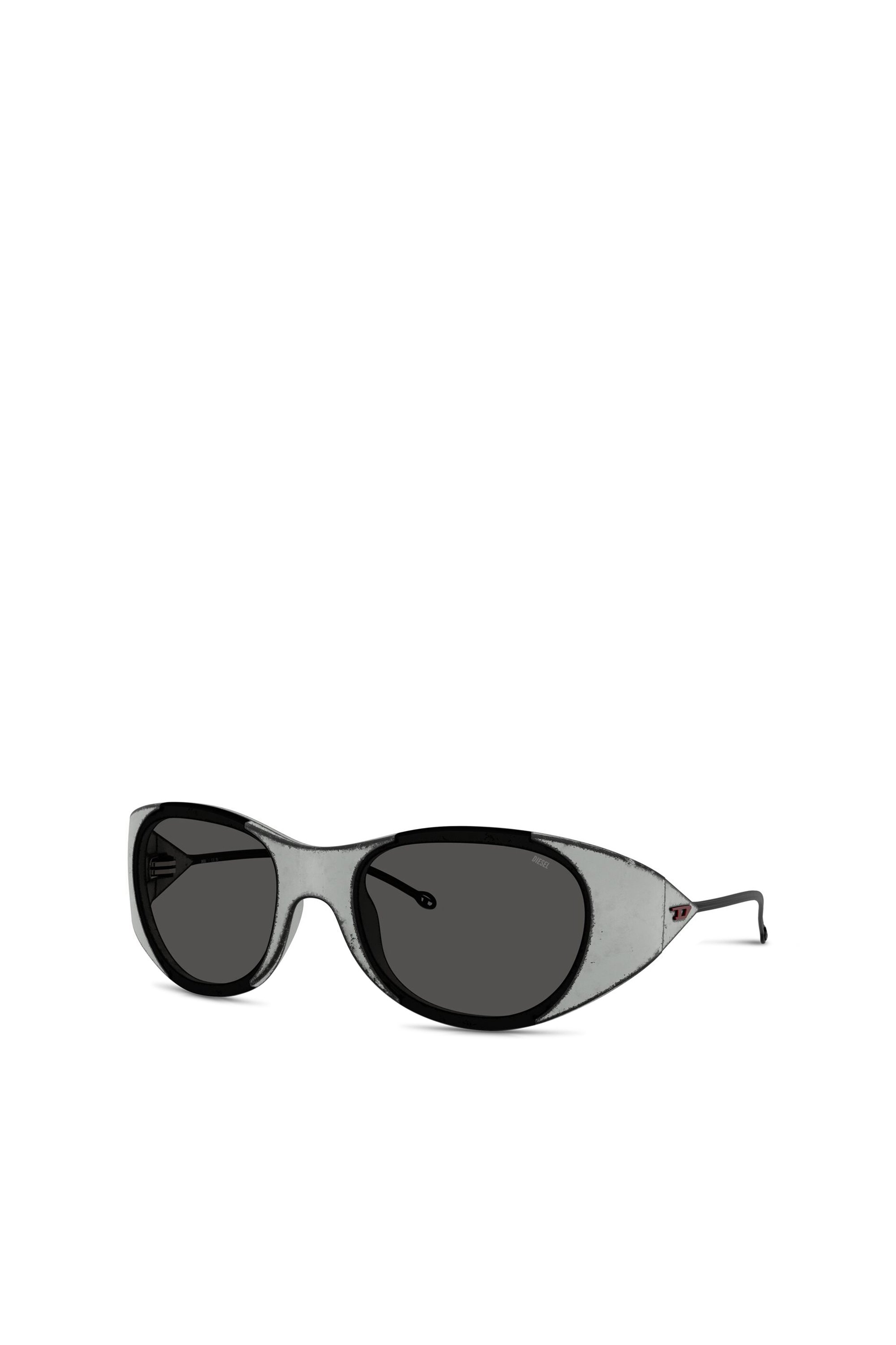 Diesel - 0DL3003, Unisex's Iconic oval sunglasses in Black/Grey - 4