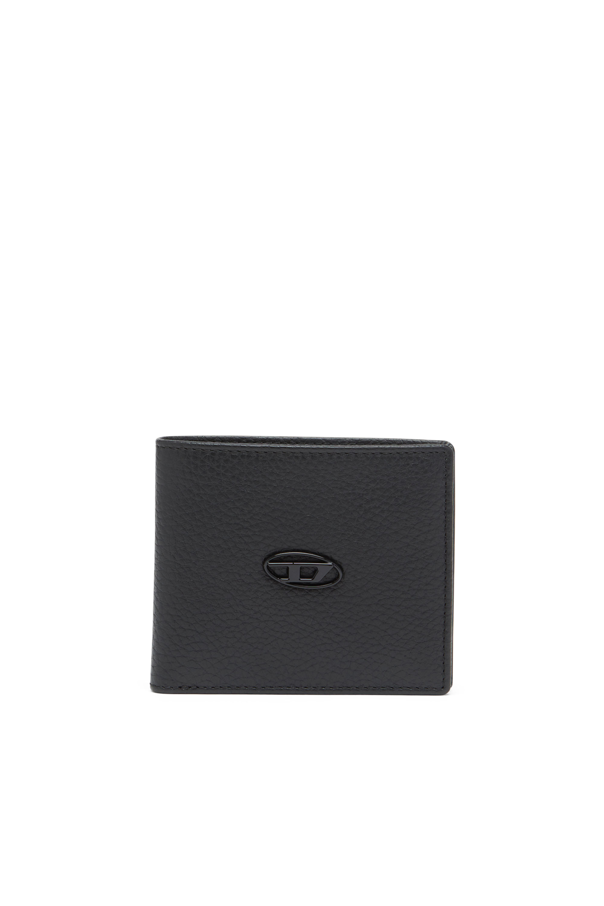 Diesel - BI FOLD COIN S, Man's Bi-fold wallet in grainy leather in Black - 2