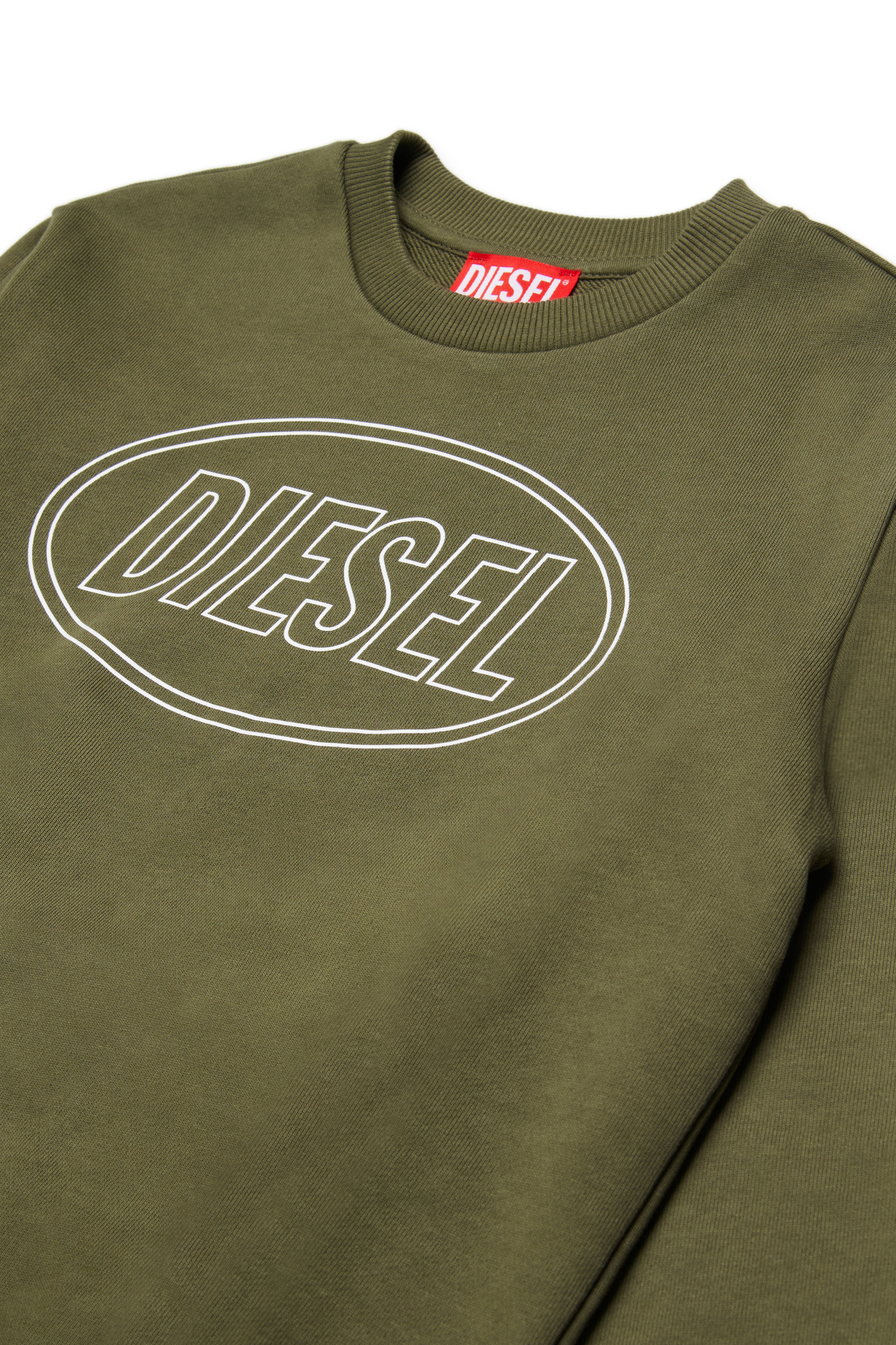 Diesel - SCIRCLE OVER, Man's Sweatshirt with logo print in Green - 3