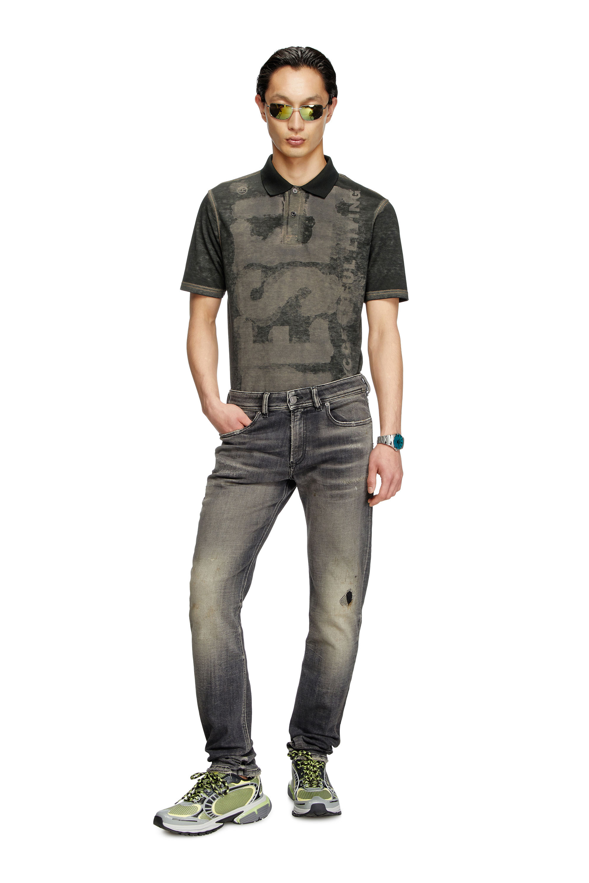 Men's Skinny Jeans | Black/Dark grey | Diesel 1979 Sleenker