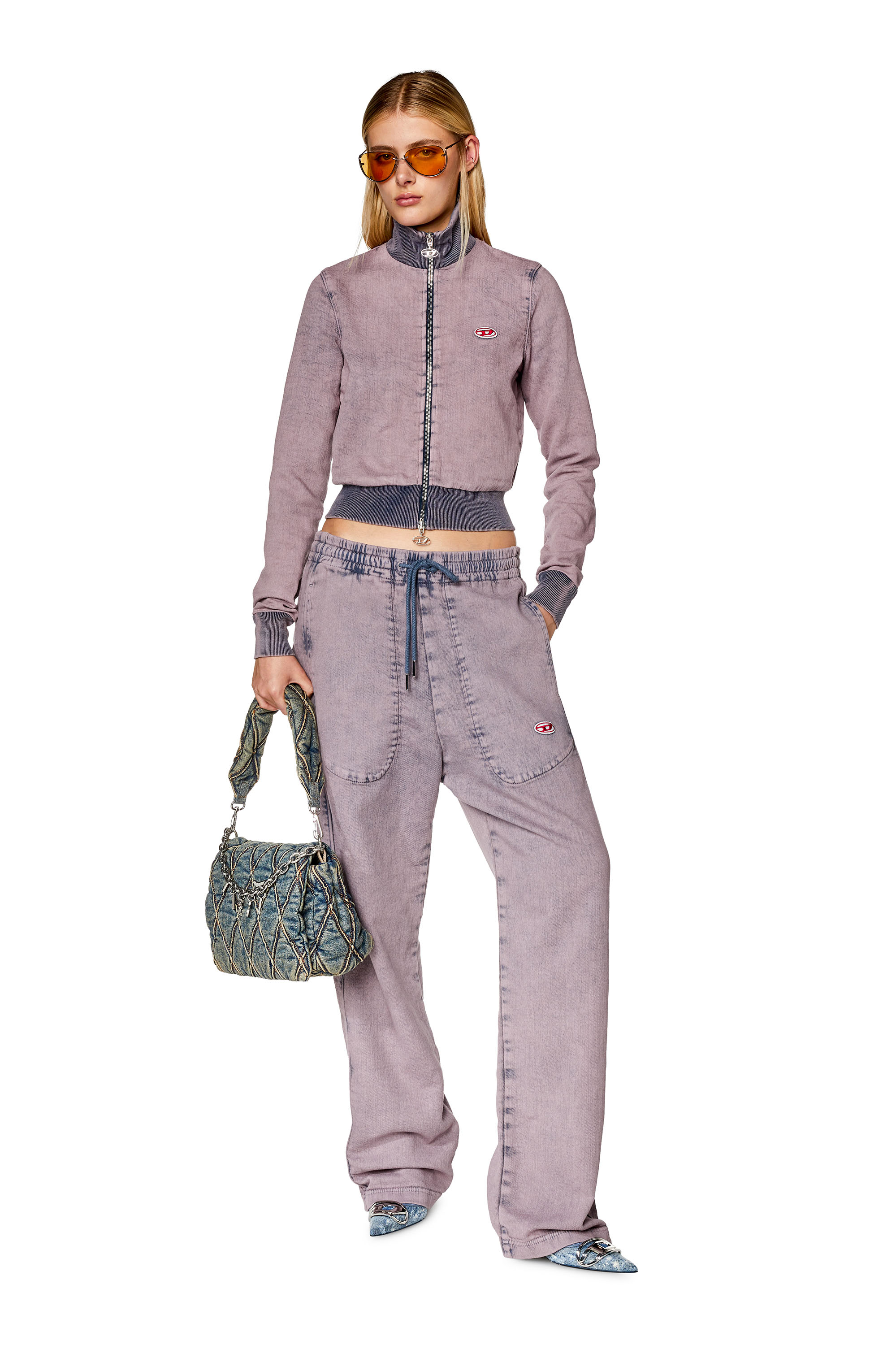 Diesel - Straight D-Martians Track Denim 09H04, Lilac - Image 4
