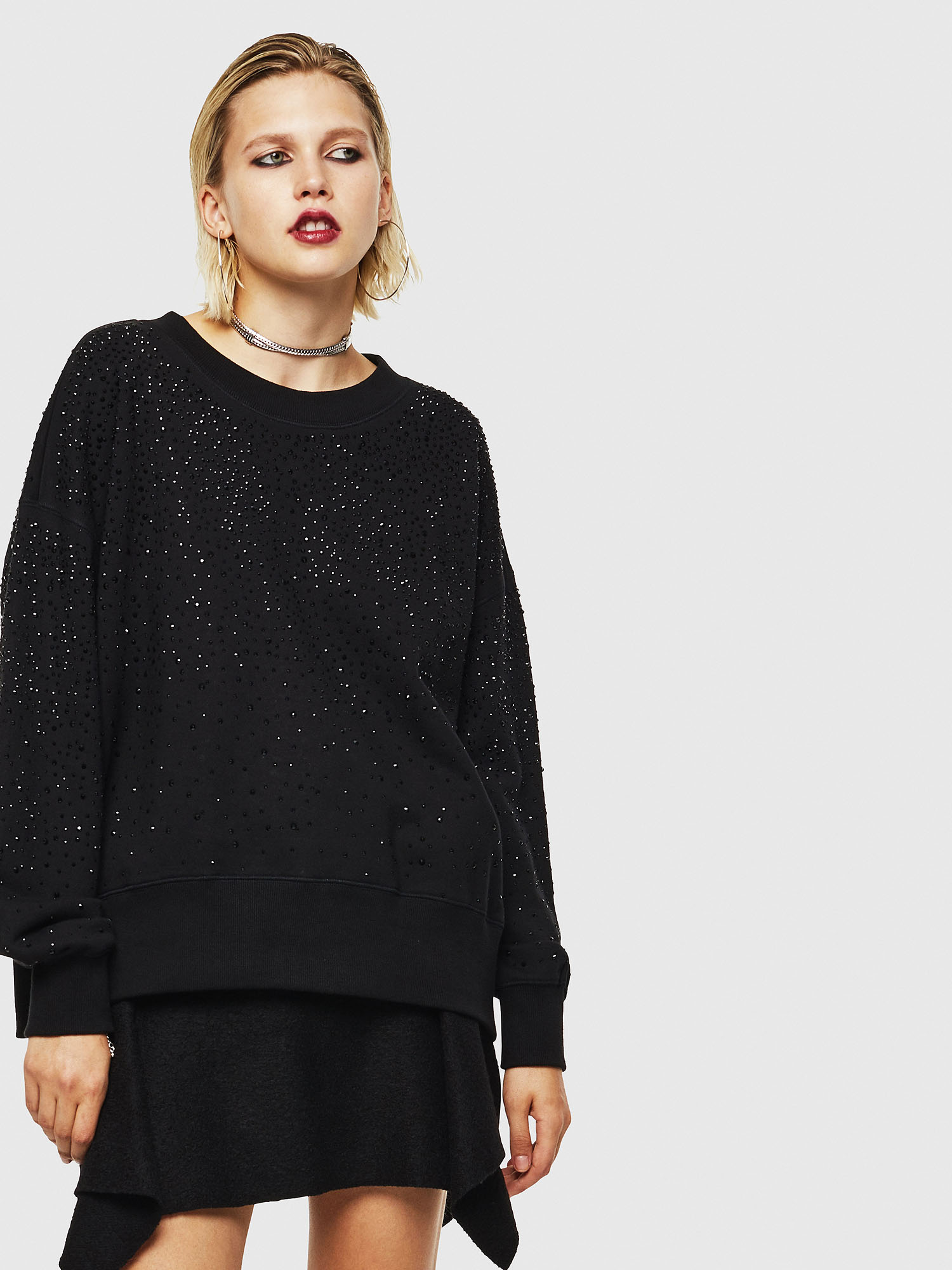 F-MAGDA-D, Black Diesel - F-MAGDA-D, Black - Sweaters - Image 1