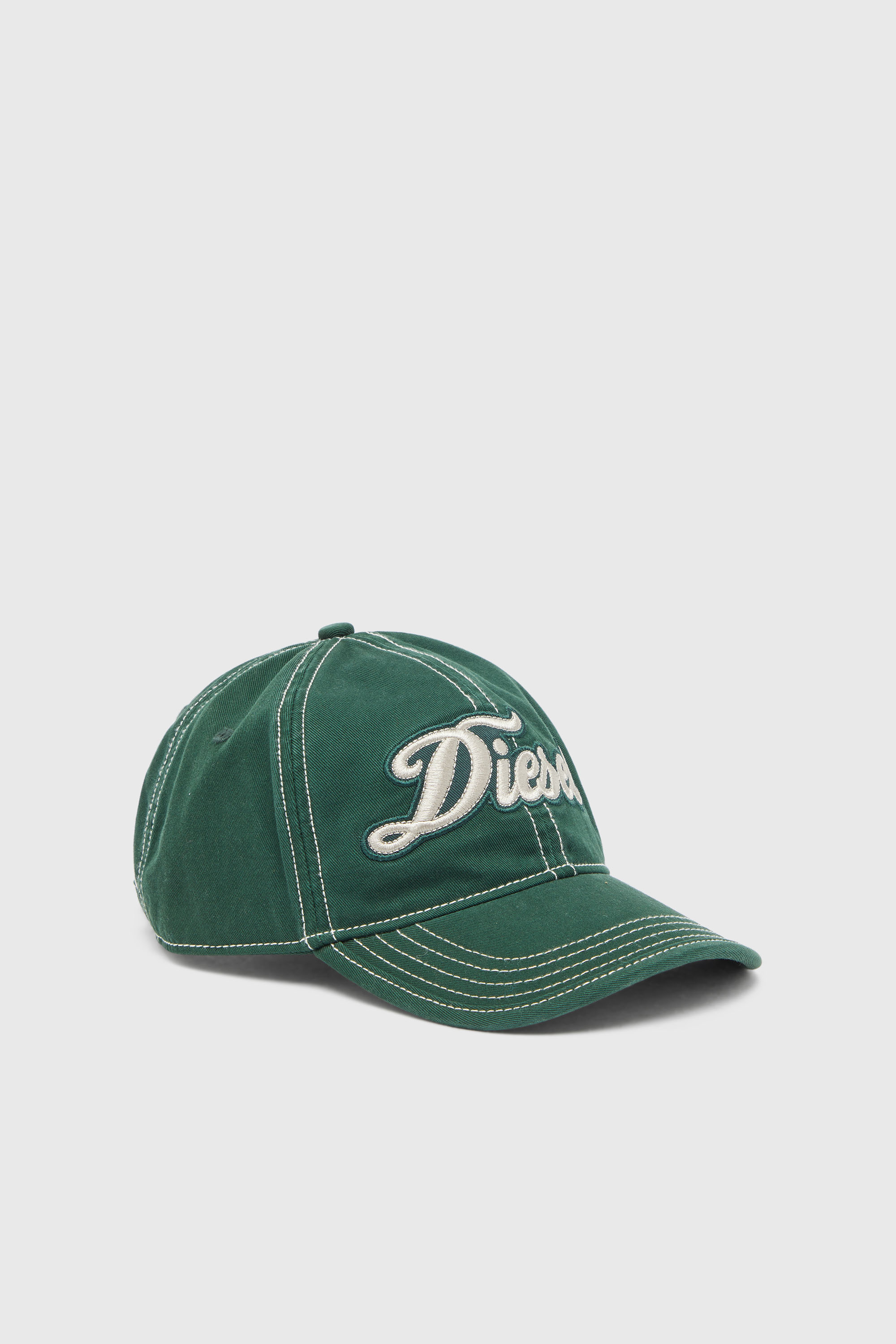 Diesel - C-SIV, Unisex's Baseball cap with script logo patch in Dark Green - 1