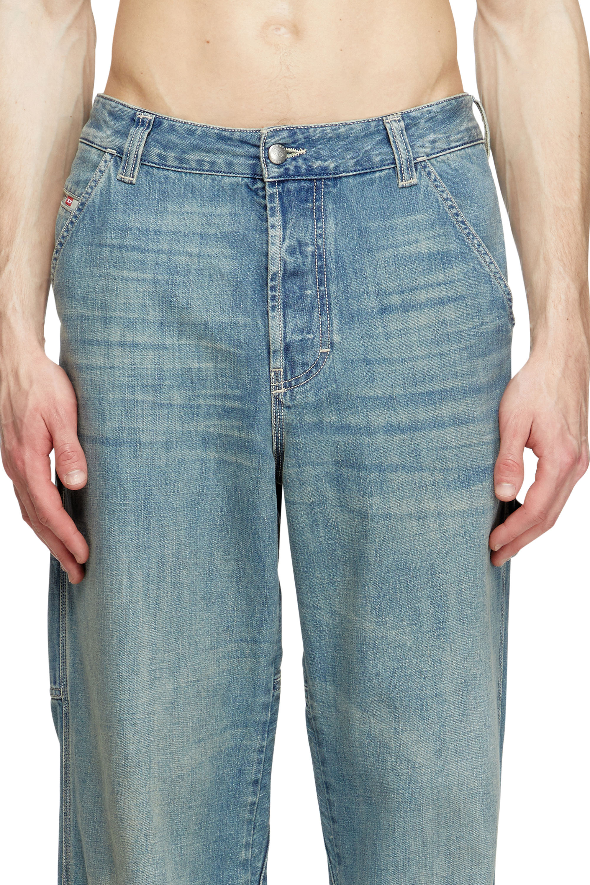 Men's Relaxed Jeans | Light Blue | Diesel D-Livery