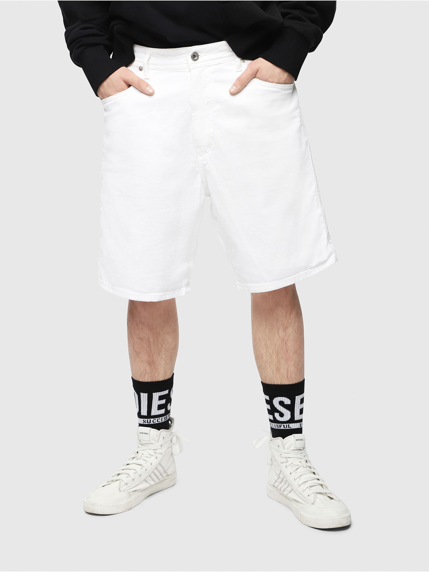 D-WILLOH, White Diesel - D-WILLOH, White - Shorts - Image 1