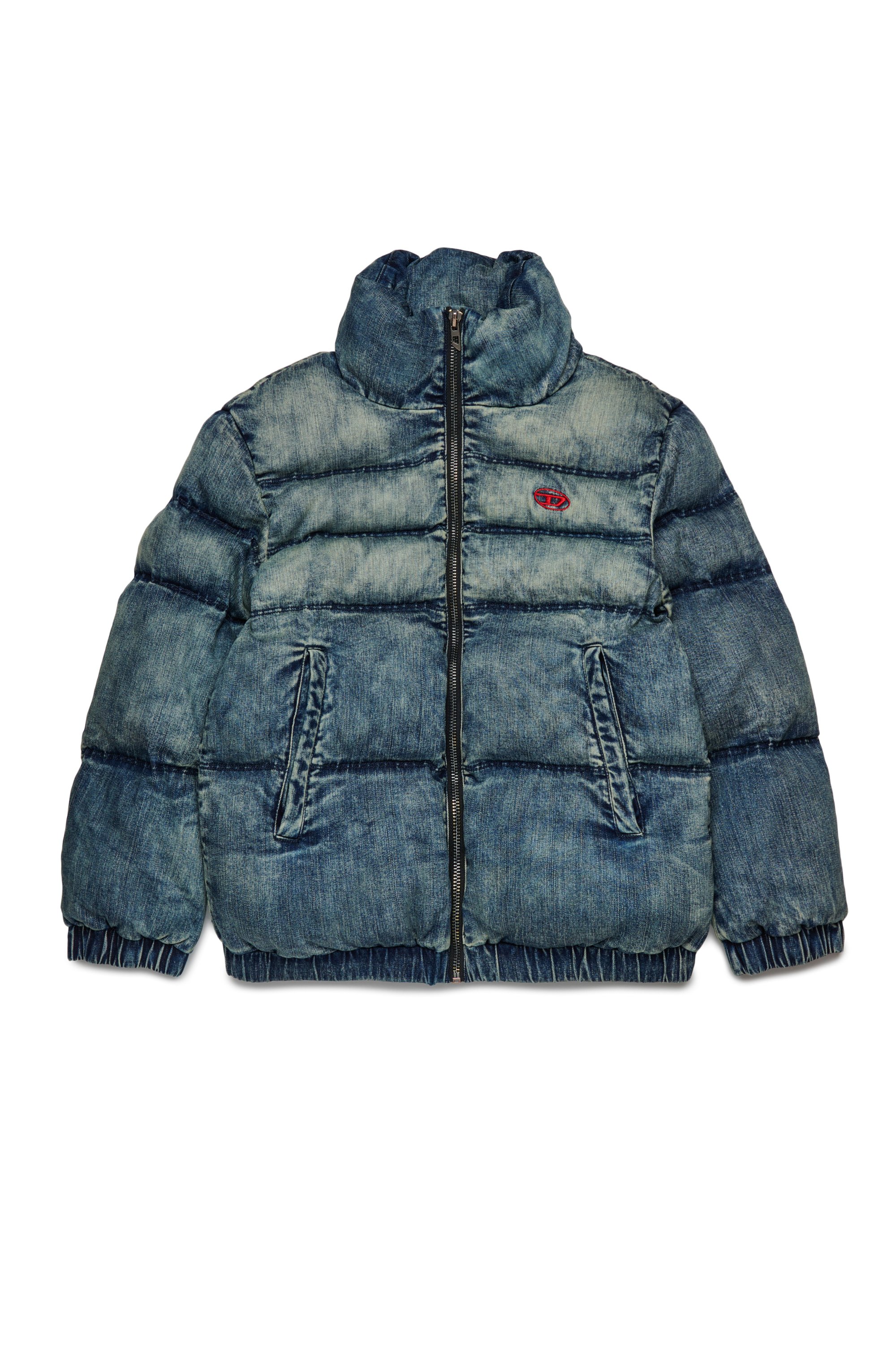 Diesel - JWMONS, Unisex's Jeans puffy jacket with logo in Dark Blue - 1
