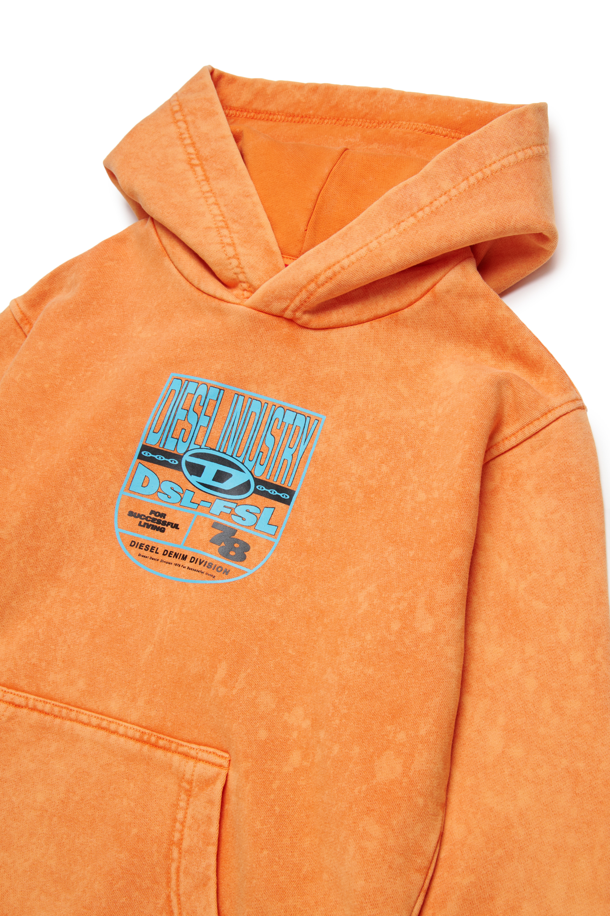Marbled hoodie with logo graphic | Orange | 4-16 YEARS Boys Marbled hoodie with logo graphic | Orange | 4-16 YEARS Boys