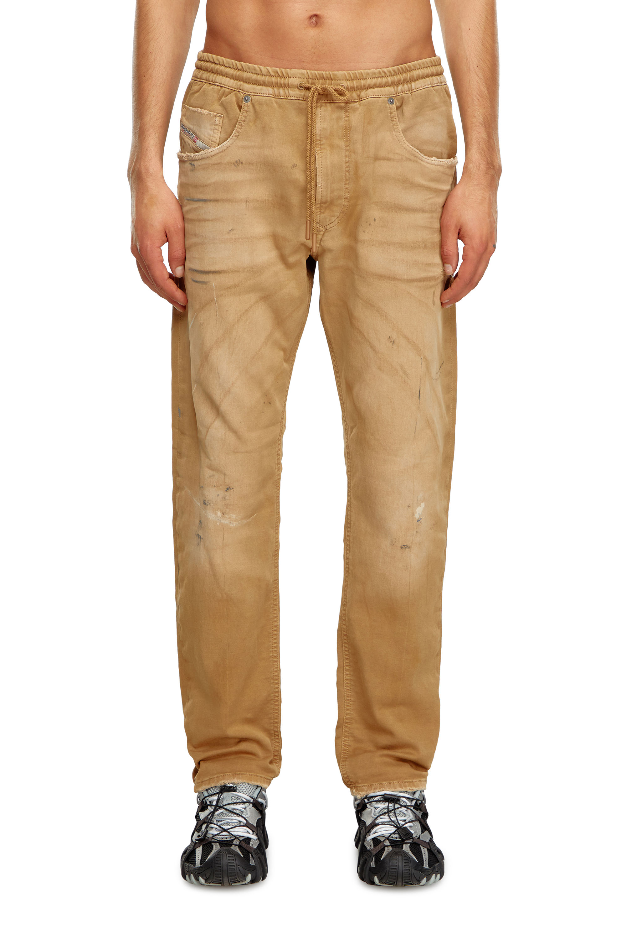 パンツ diesel brown skinny coating Men's Regular Jeans | Brown | Diesel 2030 D-Krooley Joggjeans®