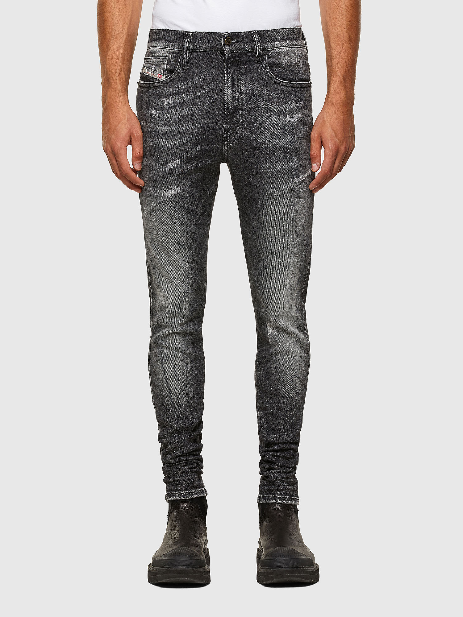 D-Istort 009EX, Black/Dark grey Diesel - D-Istort 009EX, Black/Dark grey - Jeans - Image 1