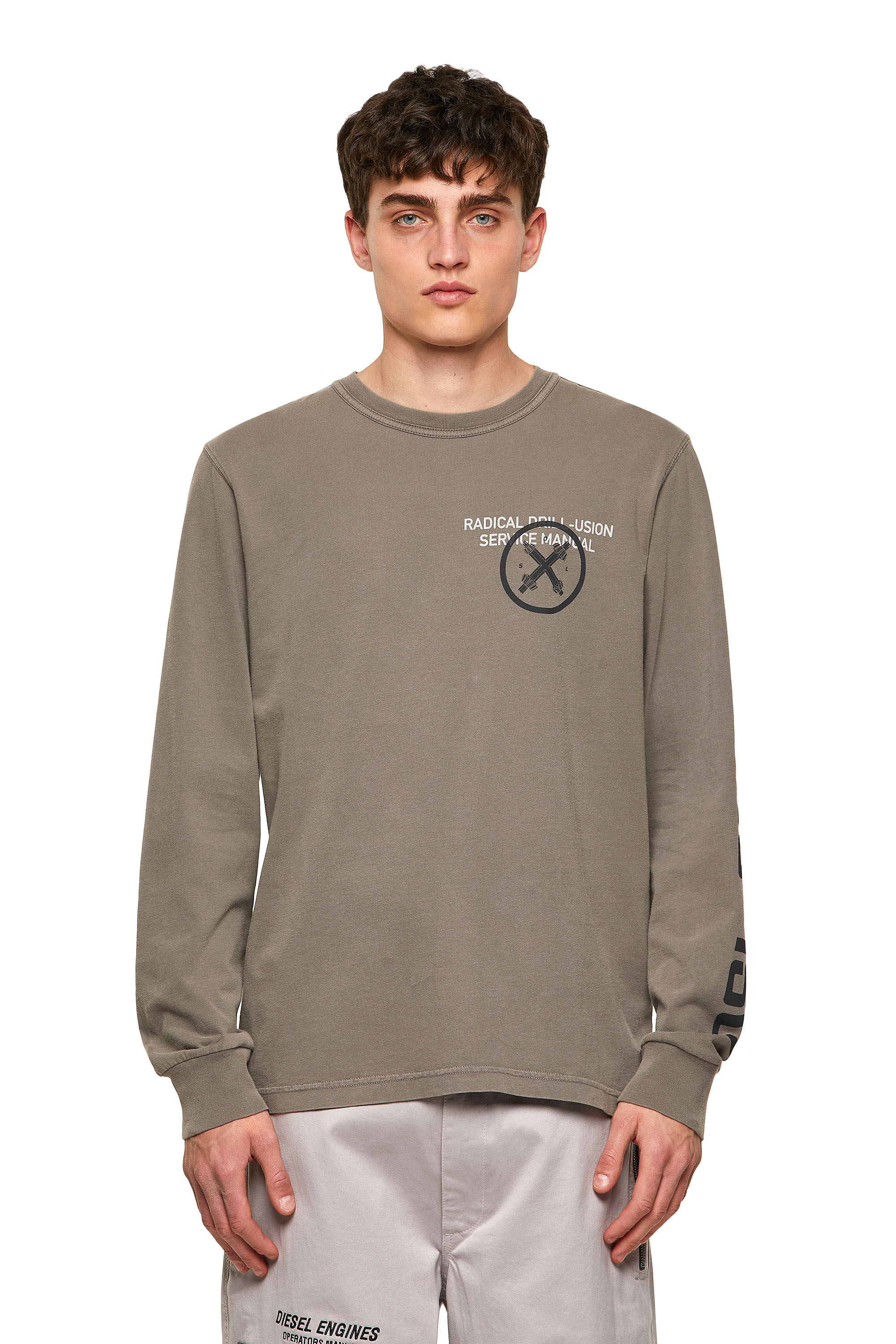 T-JUBINDY-LS, Olive Green Diesel - T-JUBINDY-LS, Olive Green - T-Shirts - Image 1