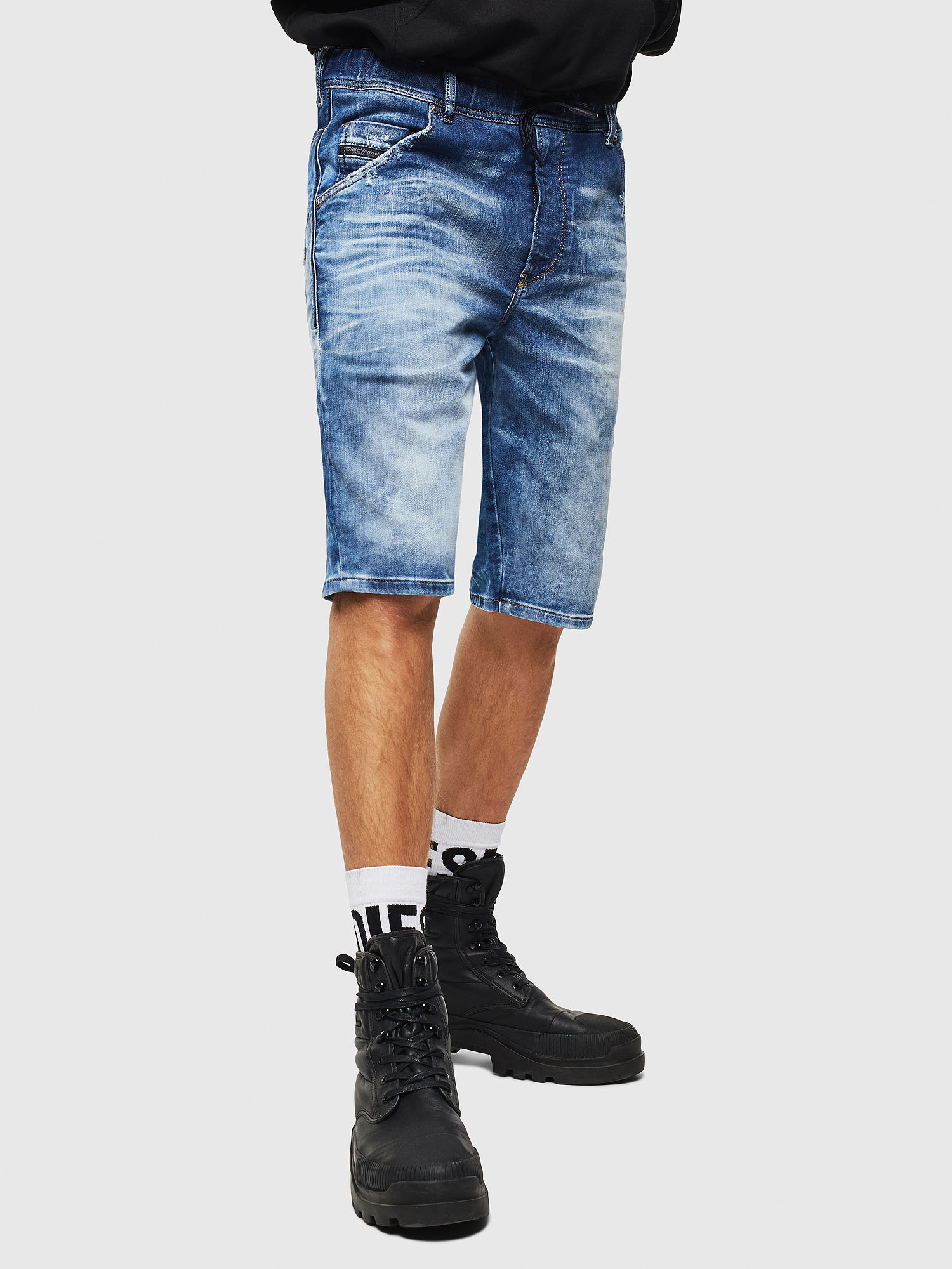 D-KROOSHORT-T, Medium blue Diesel - D-KROOSHORT-T, Medium blue - Shorts - Image 1