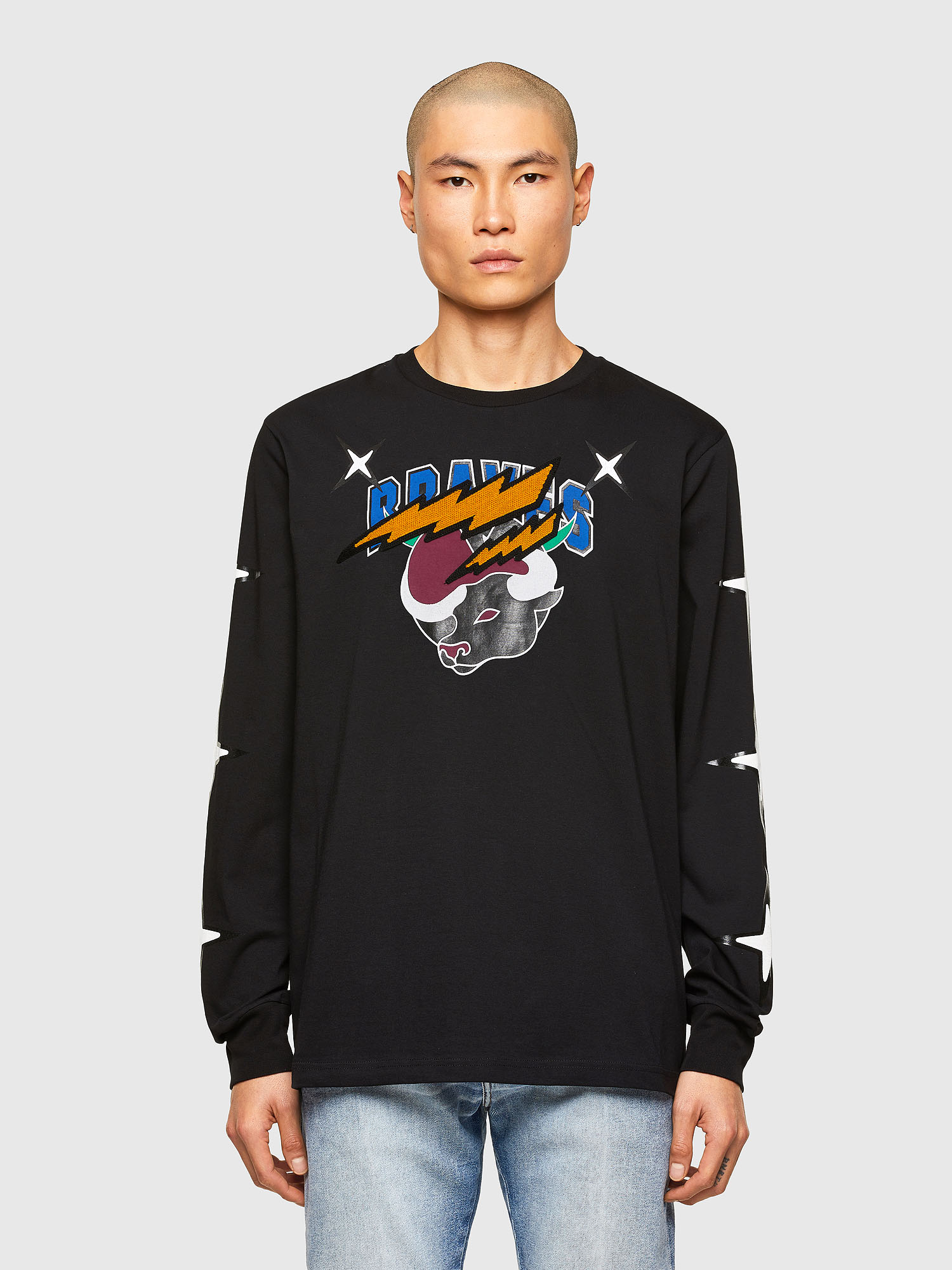 CL-T-JUST-LS-O, Black Diesel - CL-T-JUST-LS-O, Black - T-Shirts - Image 1