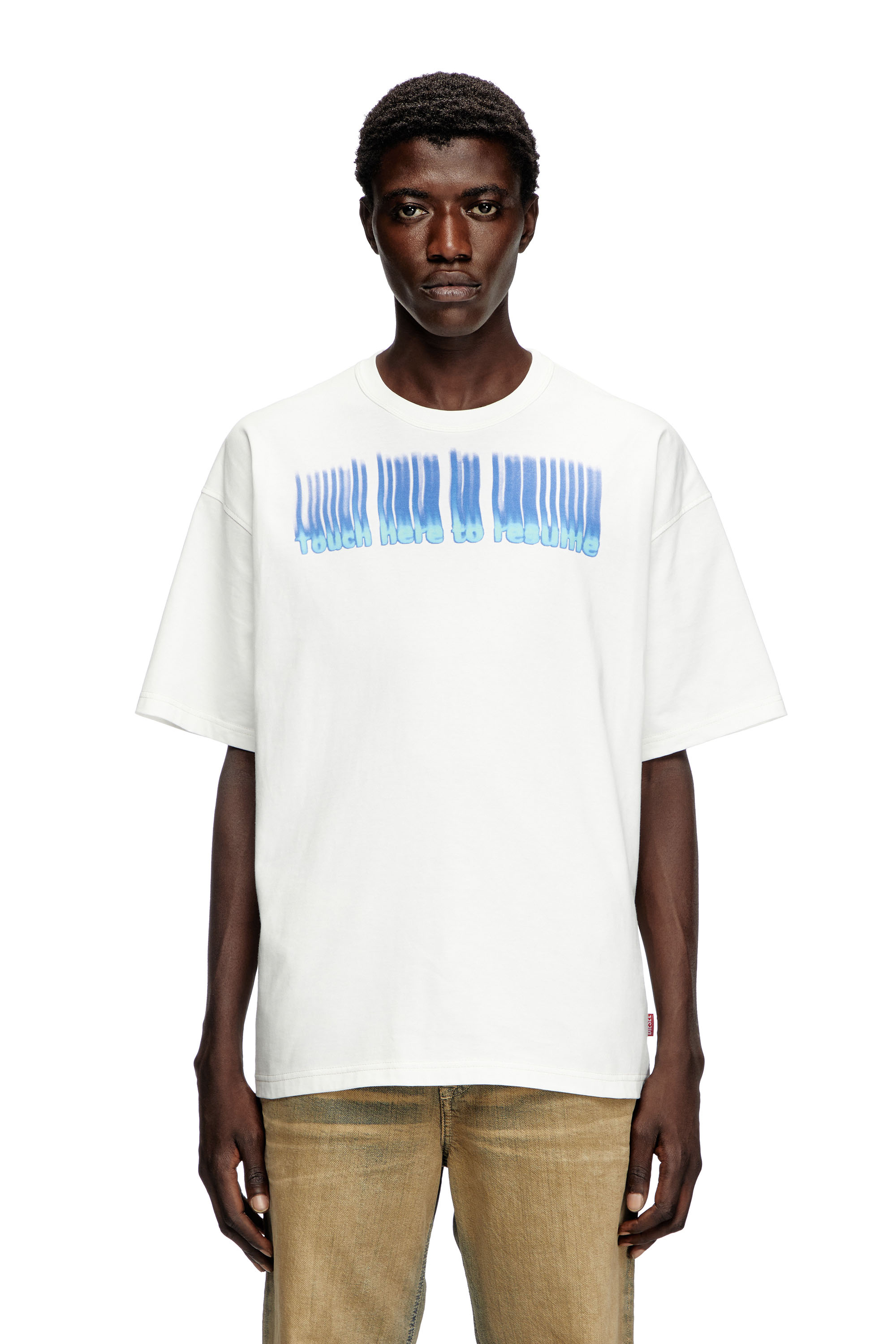 Men's T-shirt with slogan print | White | Diesel