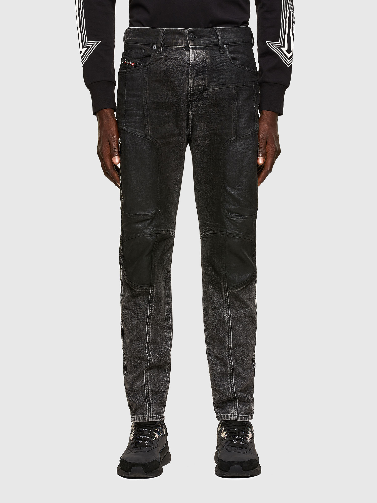 D-Vider 009QZ, Black/Dark grey Diesel - D-Vider 009QZ, Black/Dark grey - Jeans - Image 1