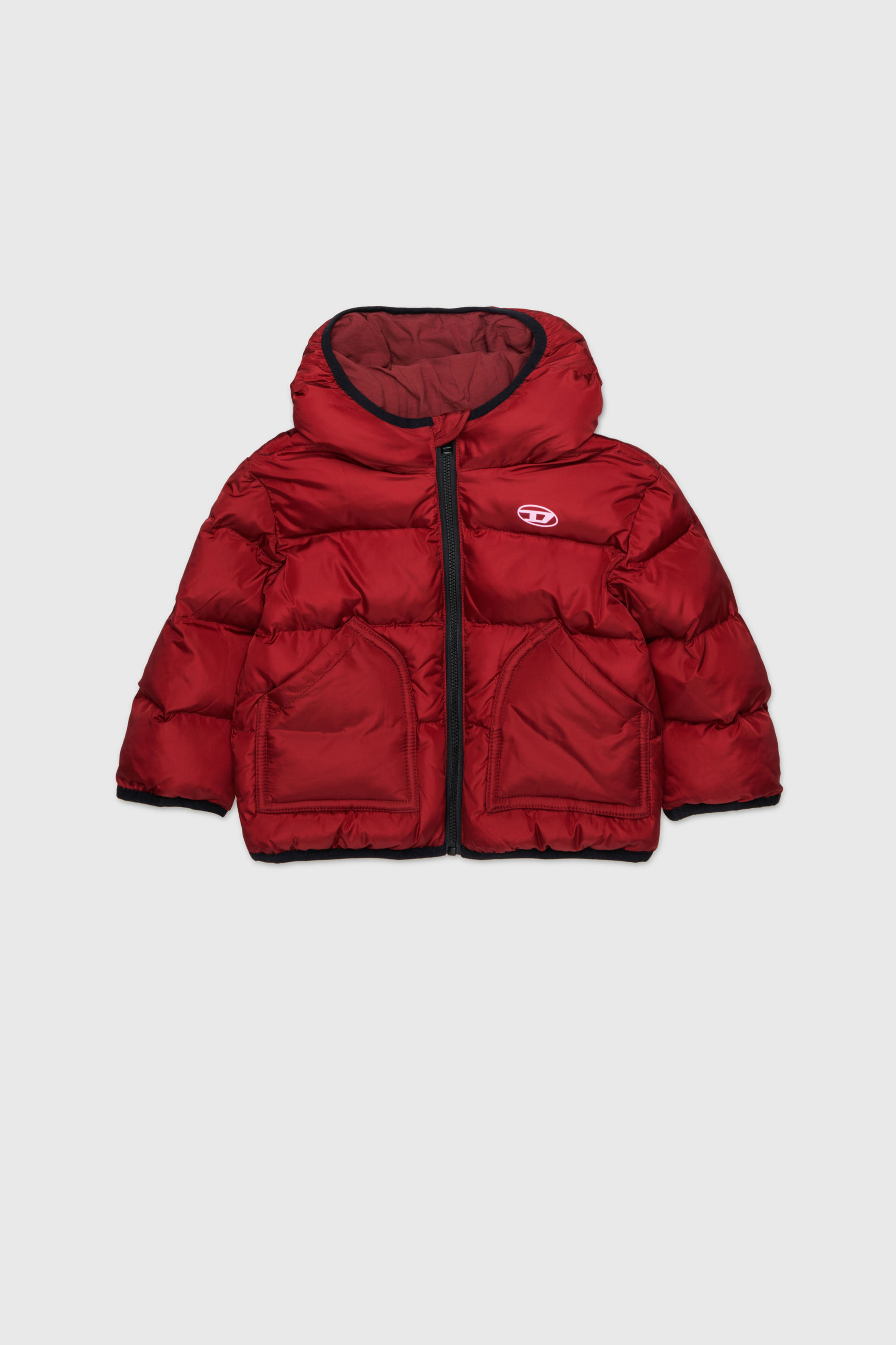 Diesel - JSIPB, Unisex's Puffer jacket with Oval D logo in Red - 2