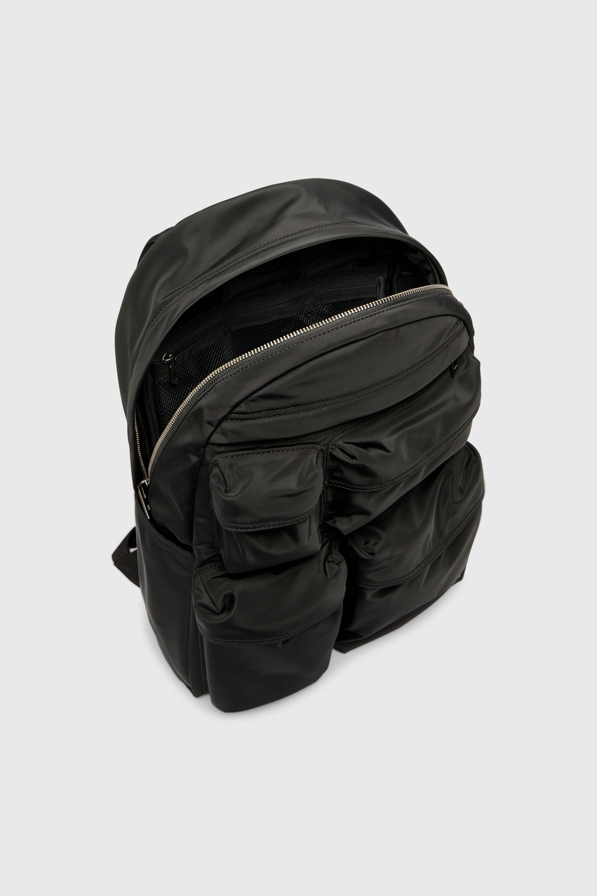Diesel - MULTI-PKTS BACKPACK X, Unisex's Multi-Pkts-Multipocket backpack in utilitarian shell in Black - 4