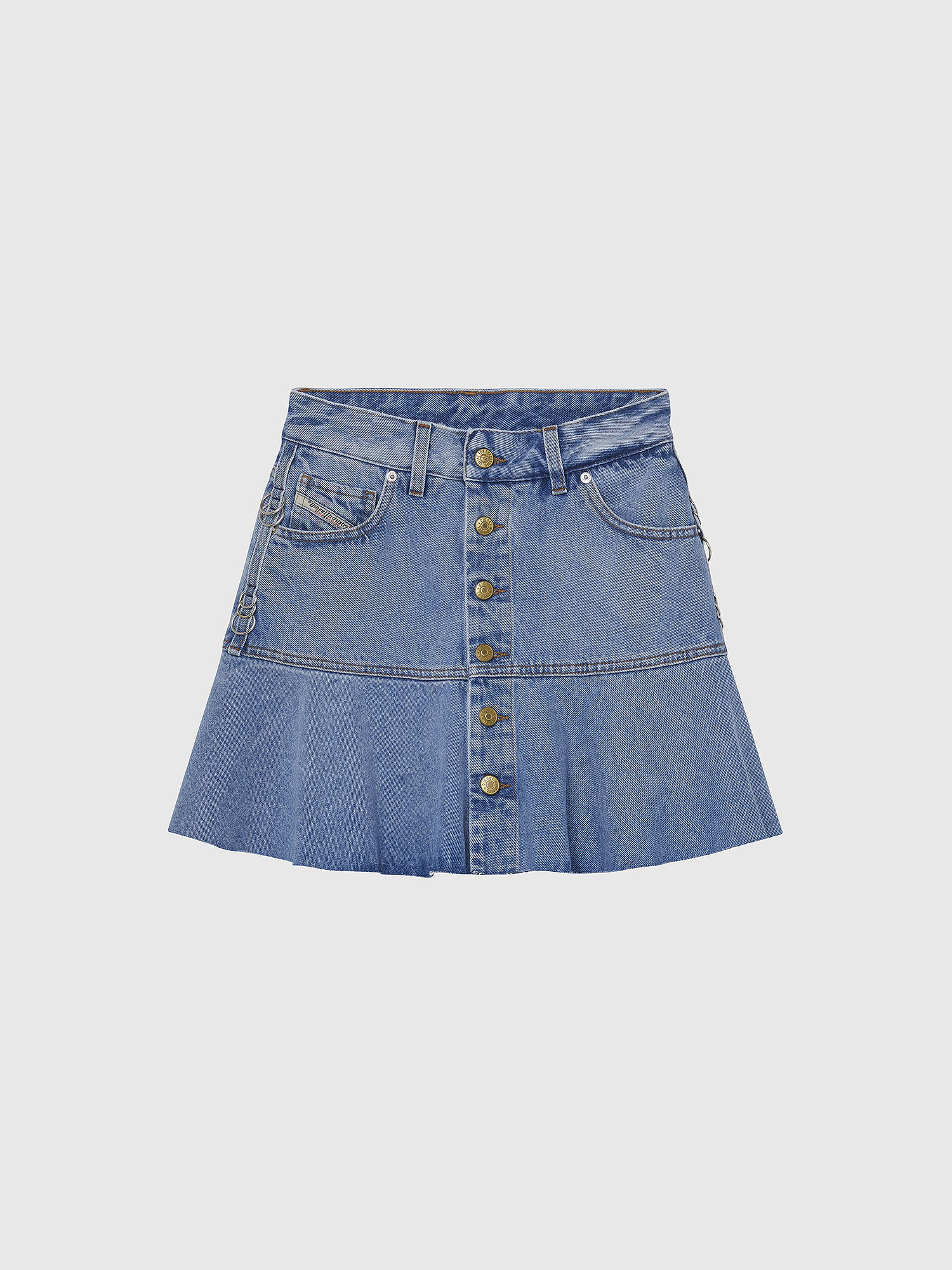 DE-BETHY, Light Blue Diesel - DE-BETHY, Light Blue - Skirts - Image 1