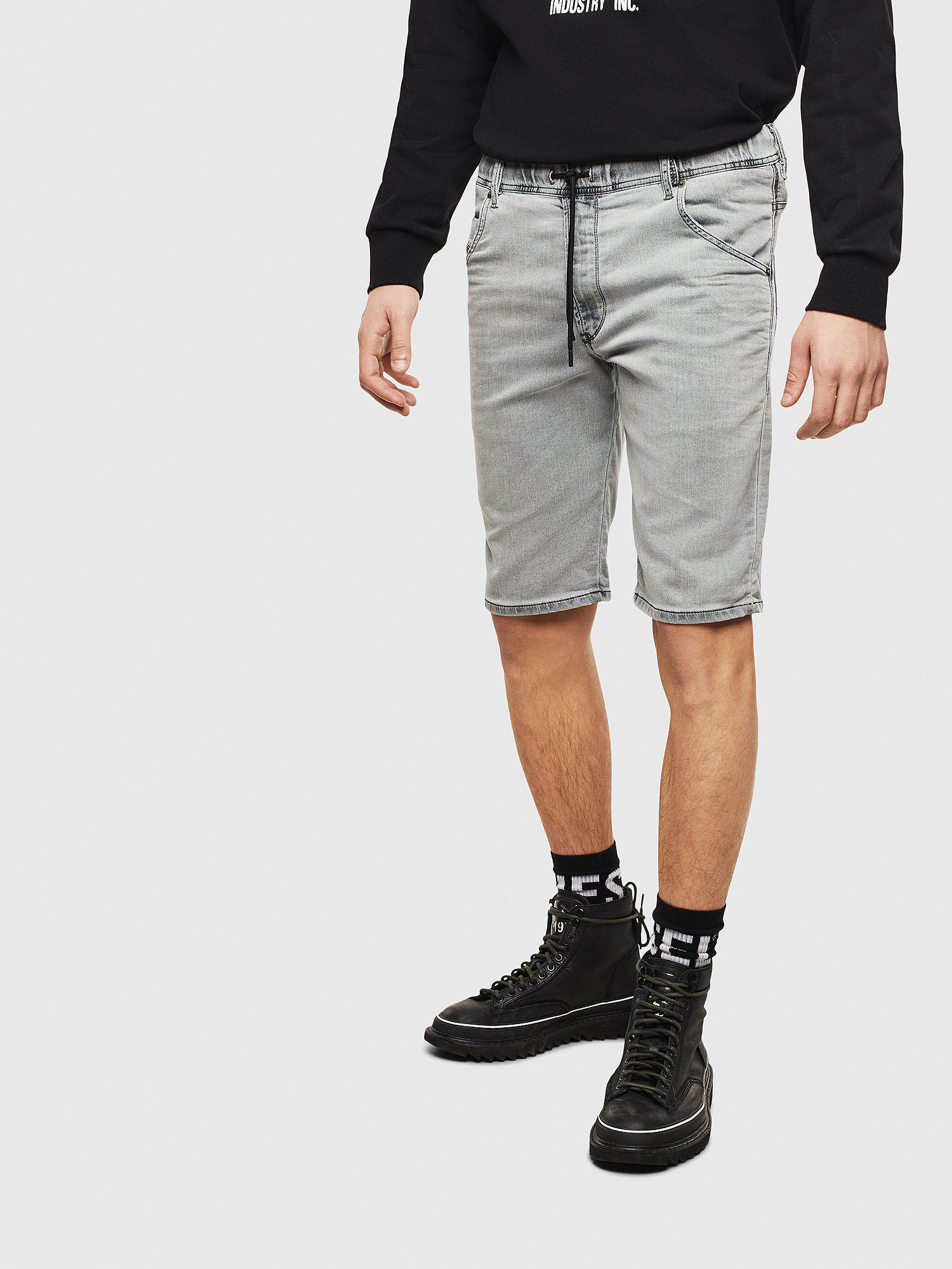 D-KROOSHORT JOGGJEANS, Grey Diesel - D-KROOSHORT JOGGJEANS, Grey - Shorts - Image 1