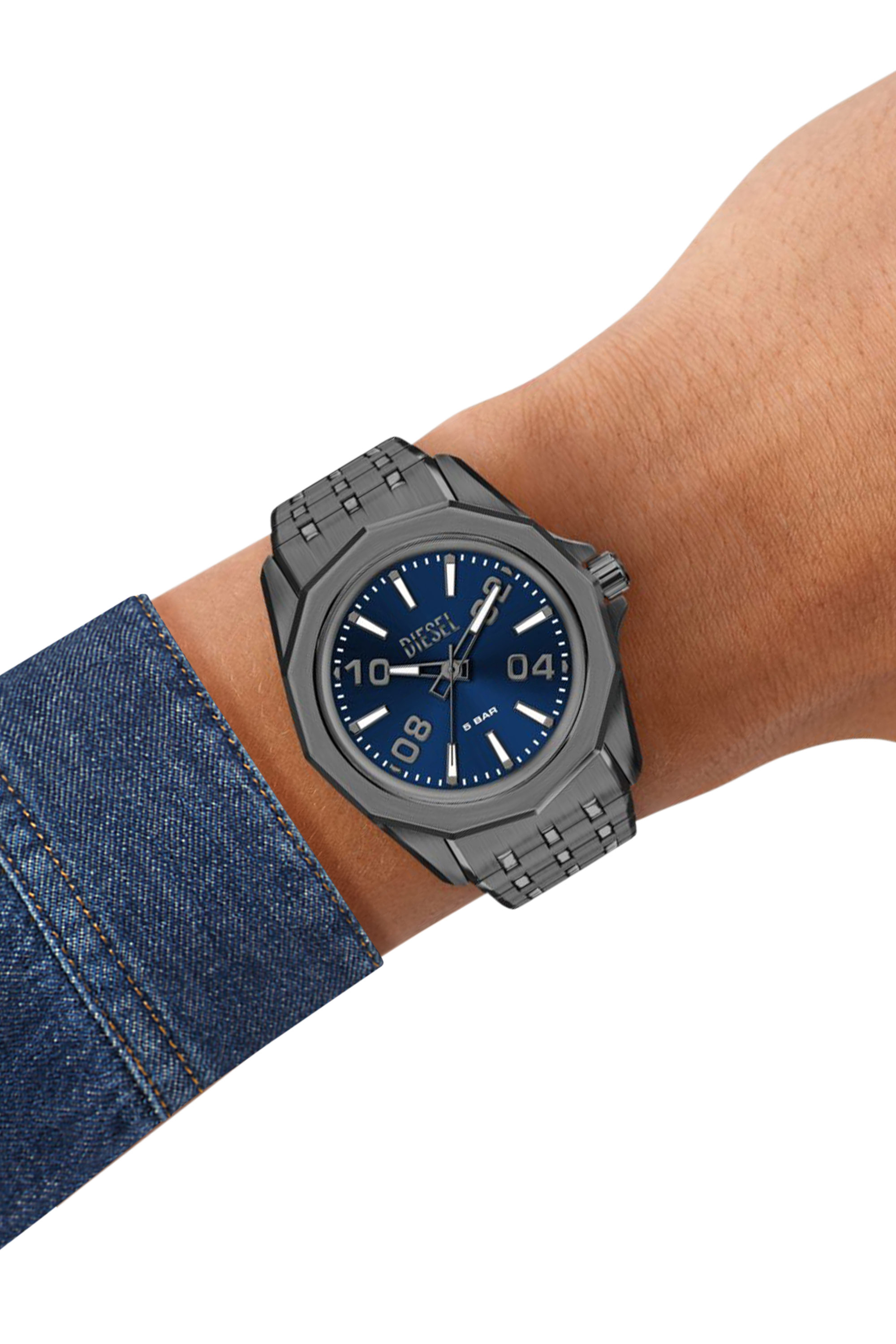 Men's Stinger gunmetal stainless steel watch | Grey | Diesel TR