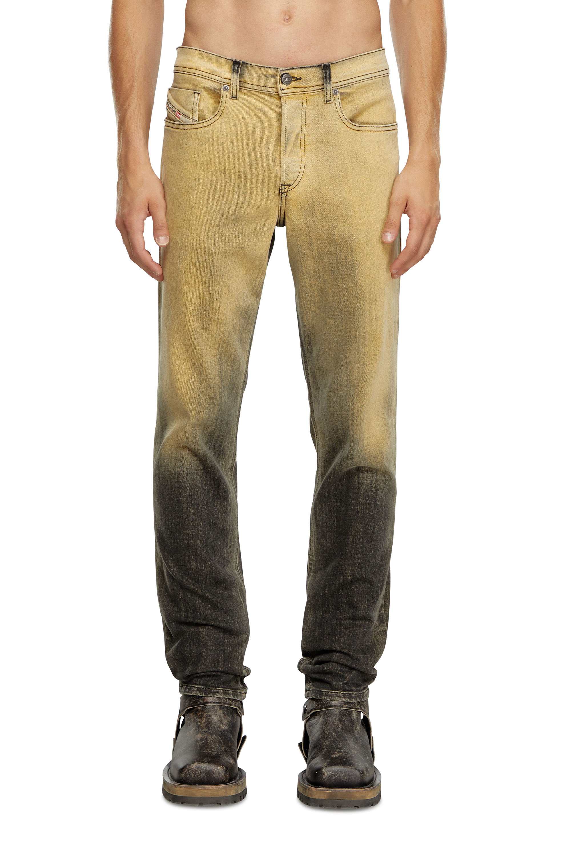 Men's Regular Jeans | Black/Yellow | Diesel 2023 D-Finitive