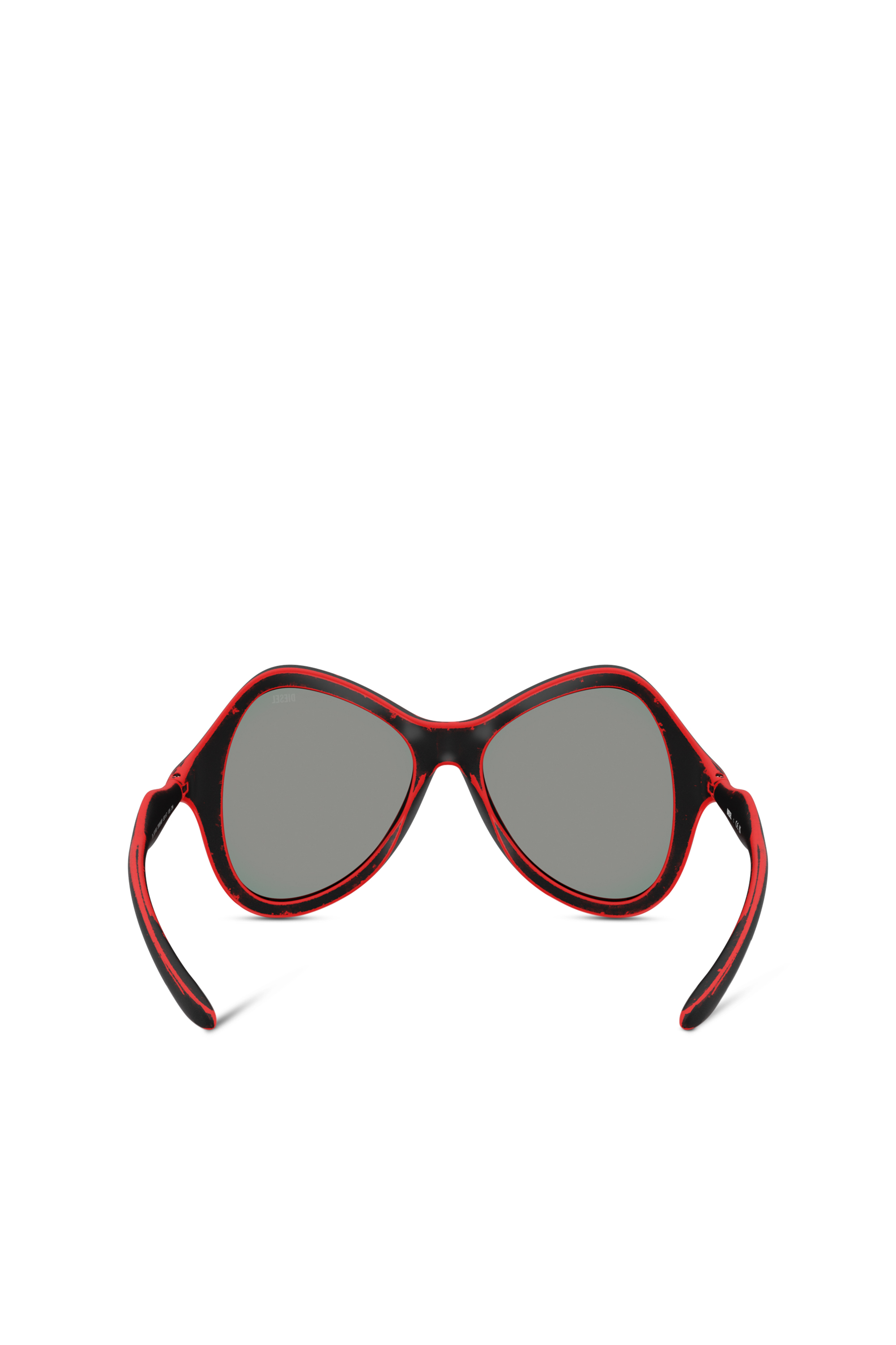Diesel - 0DL3010U, Unisex's Cat-eye style sunglasses in Black/Red - 3