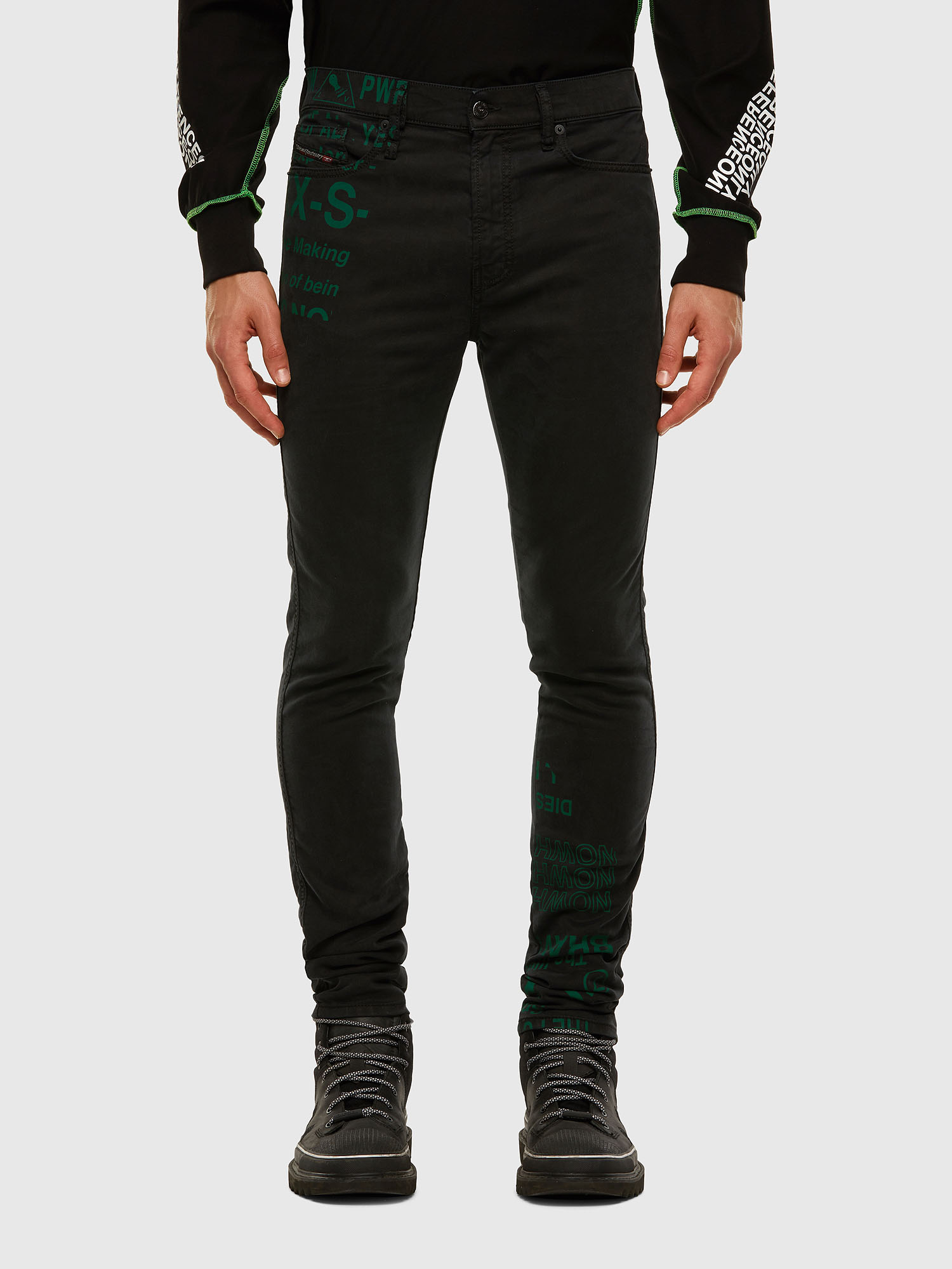 D-REEFT JoggJeans® 009HD, Black/Dark grey Diesel - D-REEFT JoggJeans® 009HD, Black/Dark grey - Jeans - Image 1