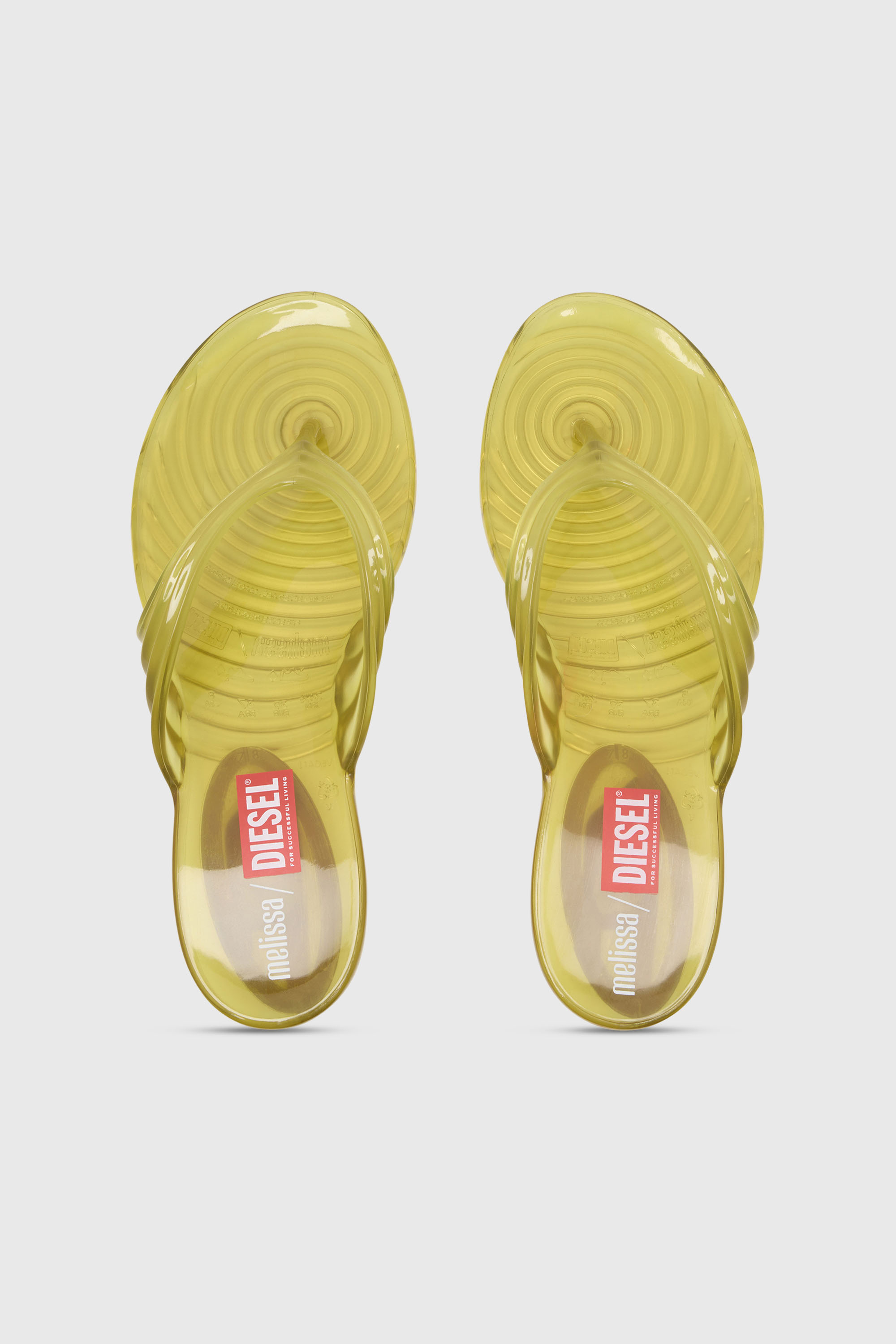 Diesel - MELISSA QUANTUM THONG, Woman's Sculptural flip-flops in Melflex&reg; in Yellow - 4