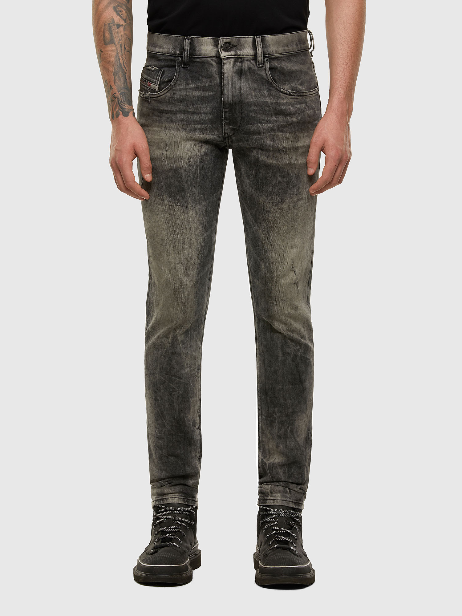 D-Strukt 009EV, Black/Dark grey Diesel - D-Strukt 009EV, Black/Dark grey - Jeans - Image 1