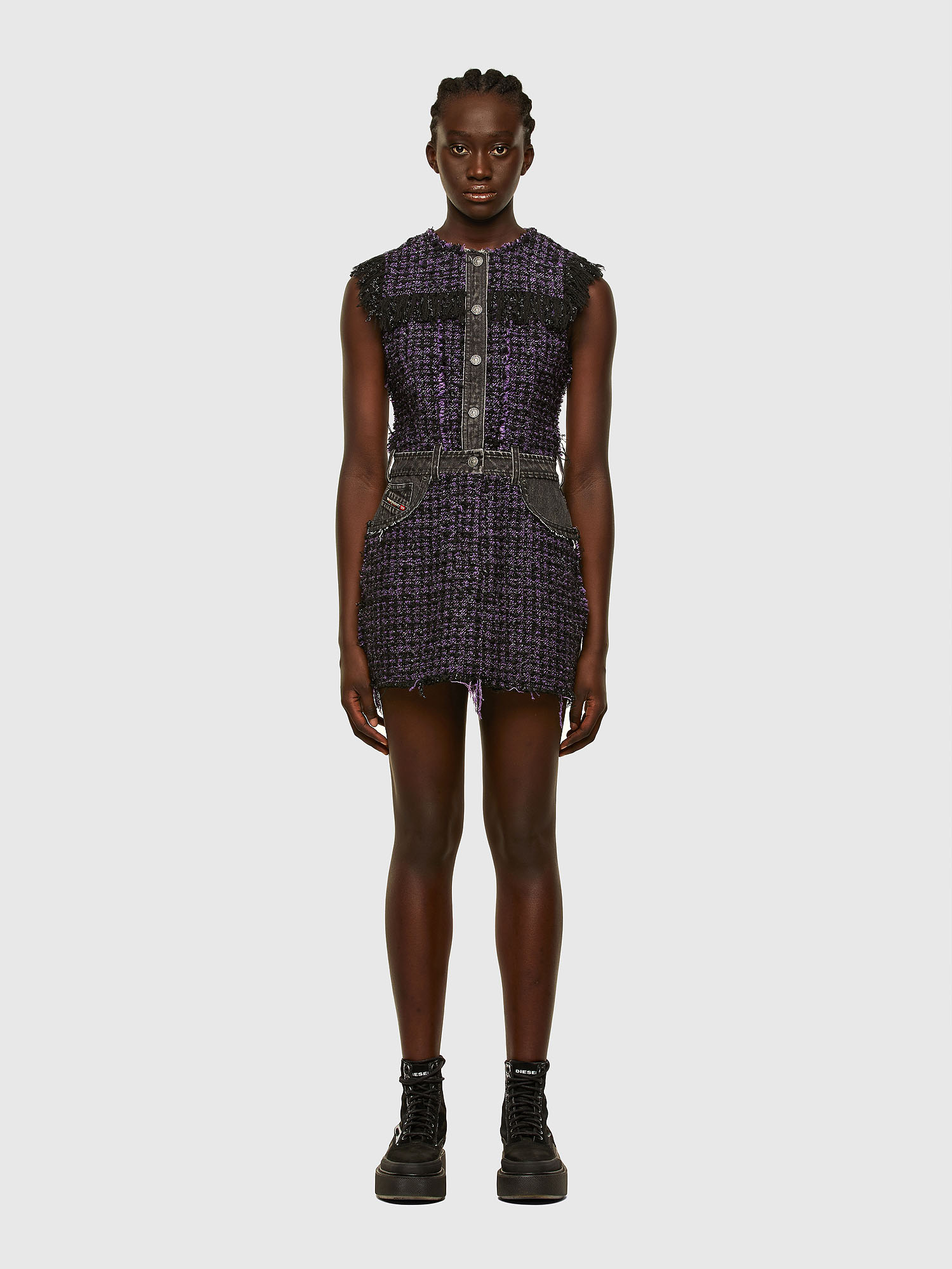 D-OLGA, Black/Violet Diesel - D-OLGA, Black/Violet - Dresses - Image 1