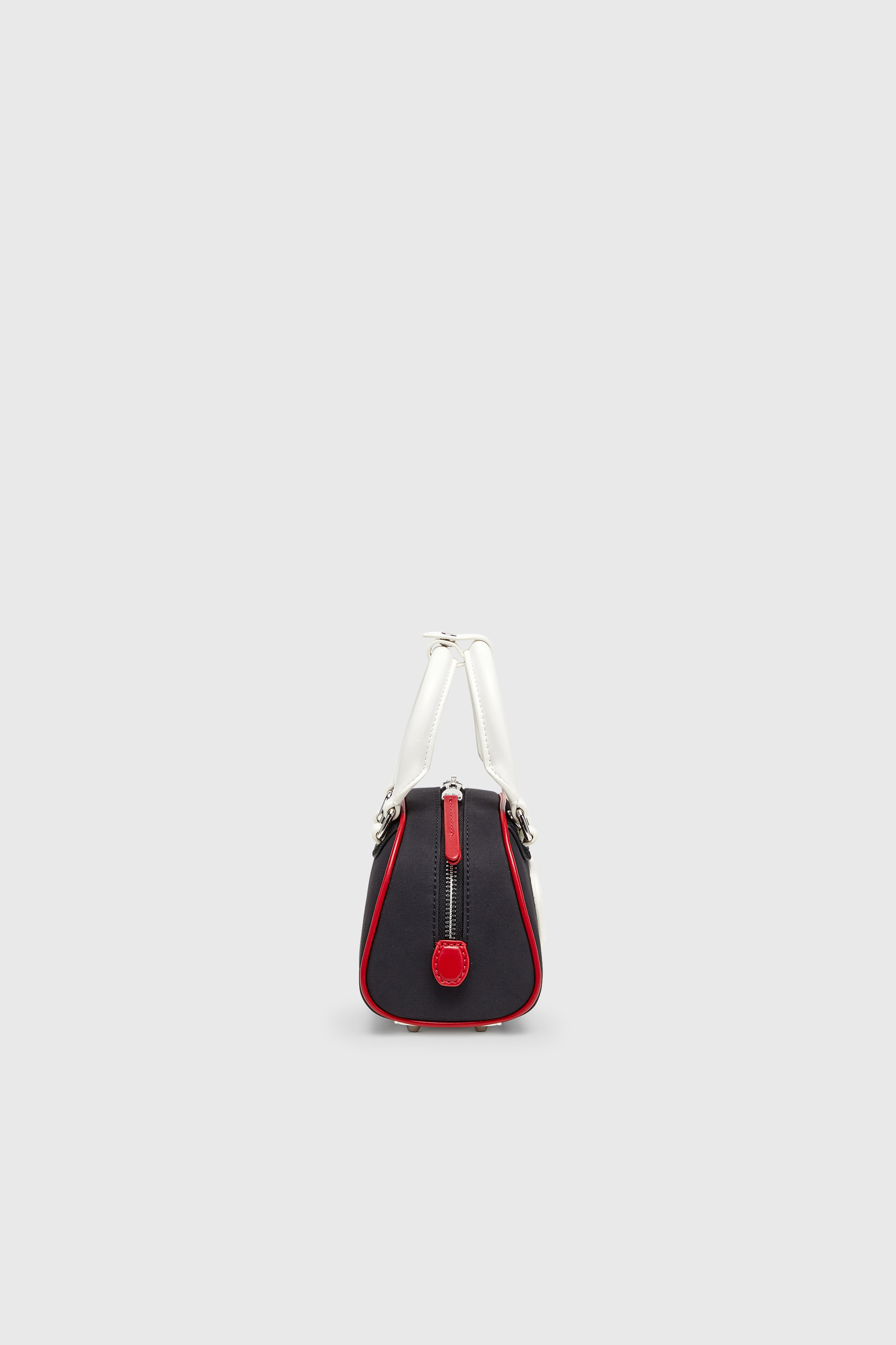 Diesel - 1DR DOME CROSSBODY, Woman's 1DR Dome-Colour-block small bowling bag in Black/White - 5