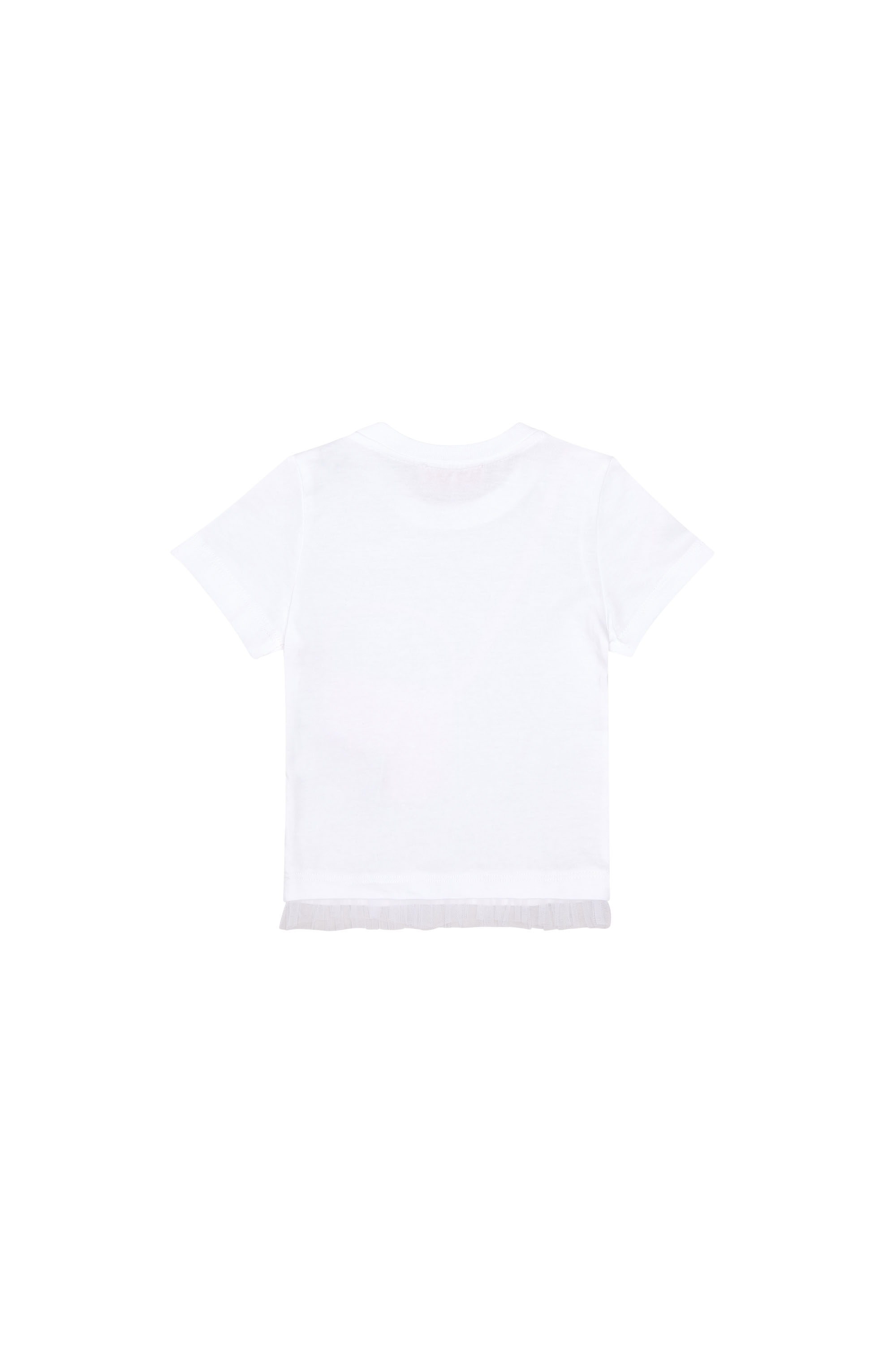 T-shirt with trompe l'oeil bag | White | 3-36 MONTHS Girls | Diesel