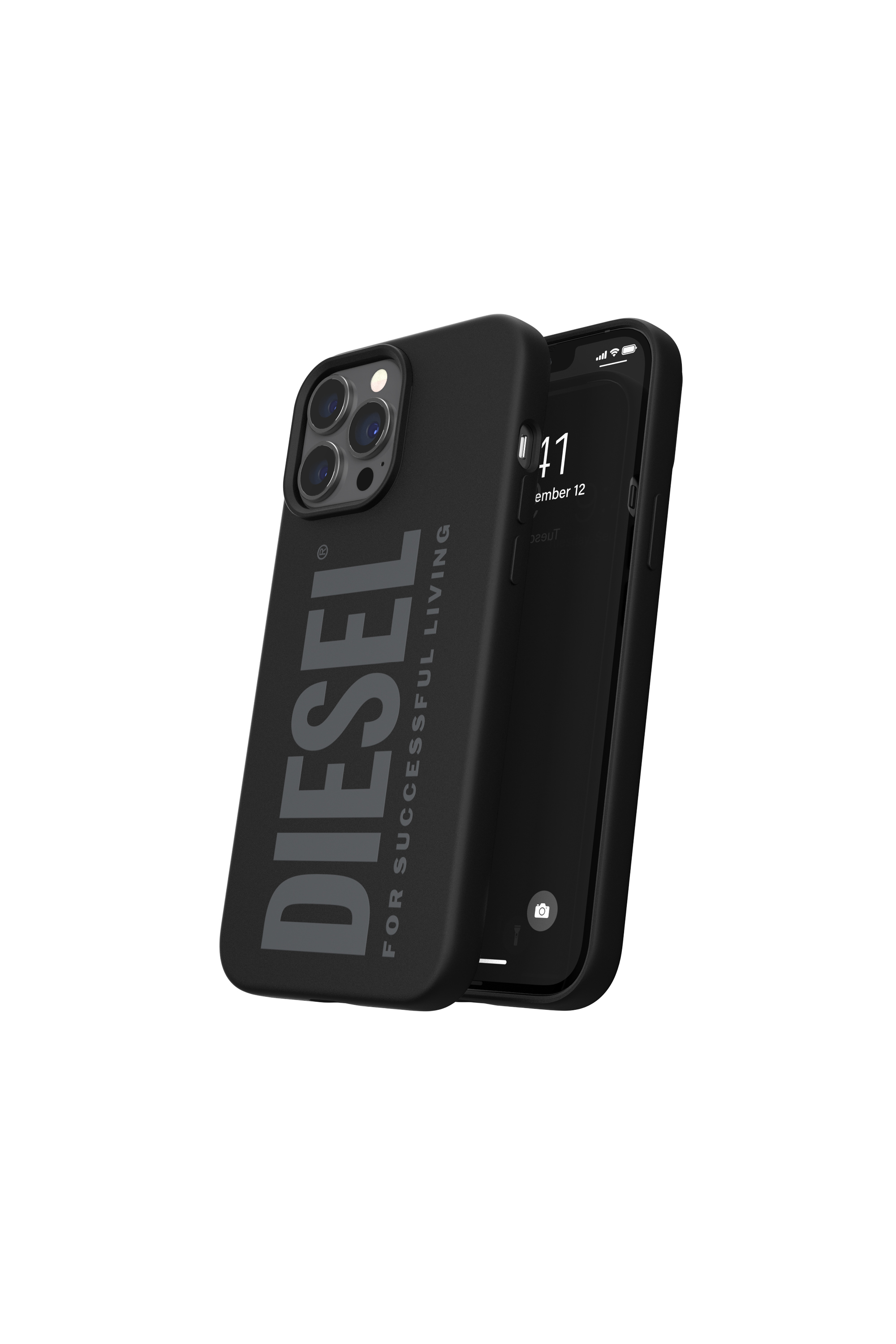 Diesel - 47164 SILICONE CASE, Unisex's Silicone case for iPhone 13 Pro Max in Black - 3