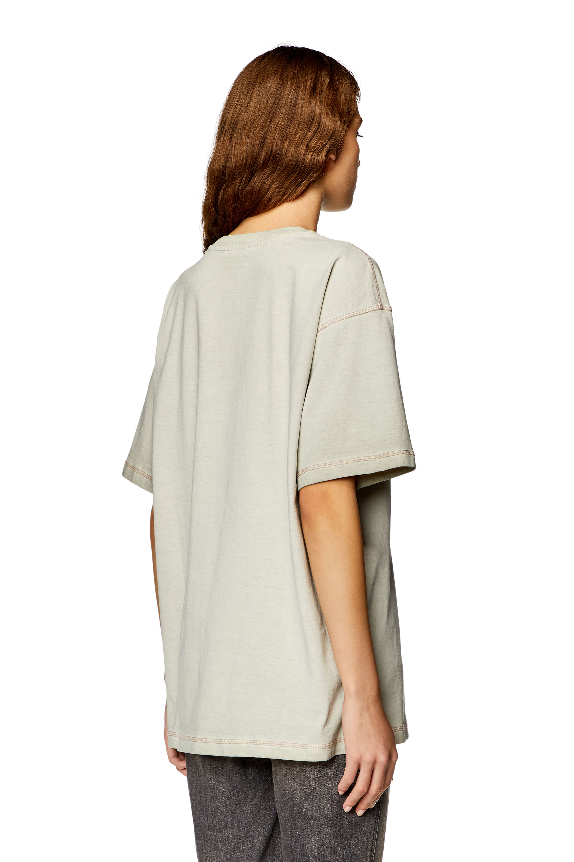 Diesel - T-BUXT-N4, Woman's T-shirt with heart print in Beige - 4