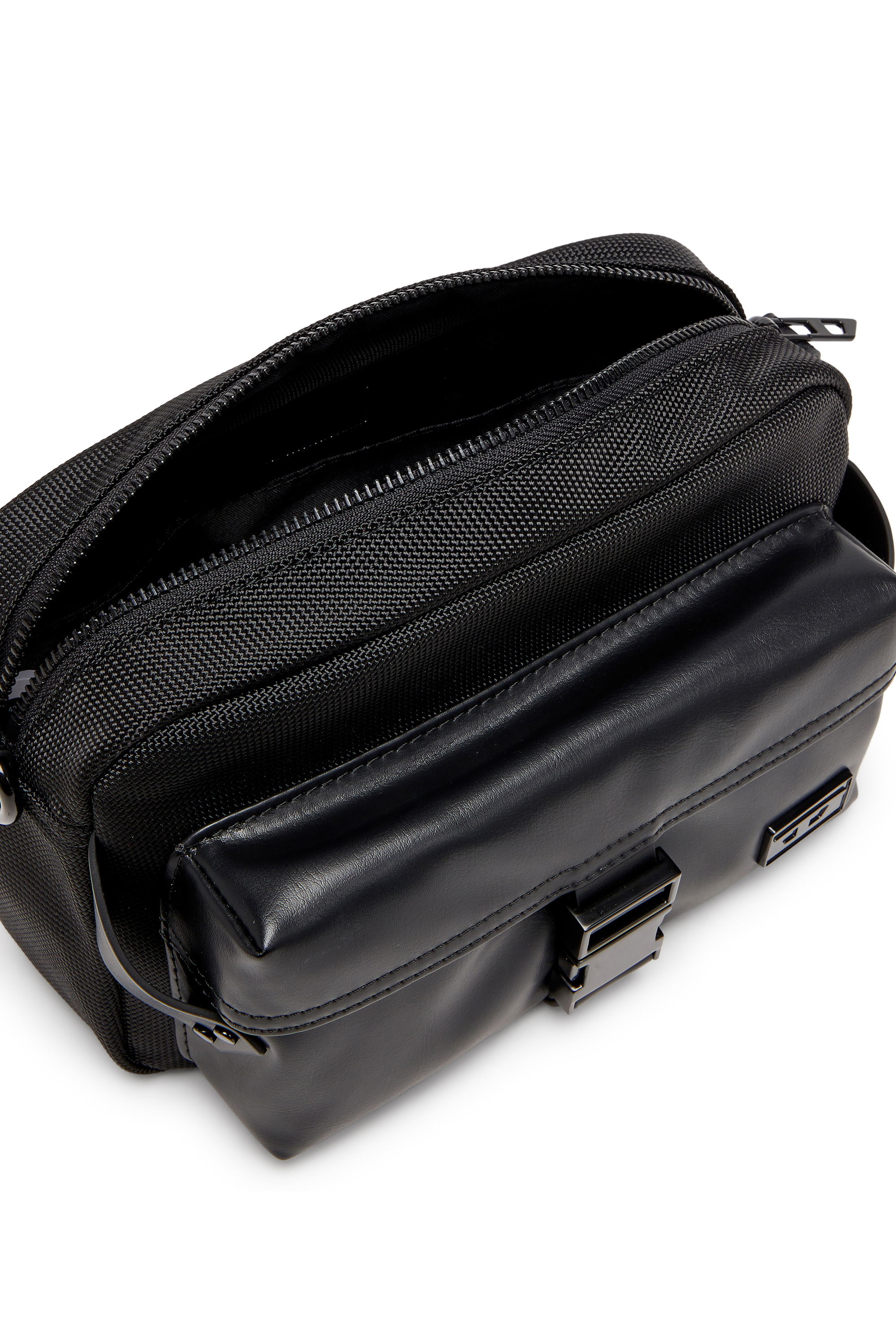 Diesel - MULTI-PKTS CAMERA BAG X, Unisex's Multi-Pkts - Crossbody bag in nylon with flap pocket in Black - 3
