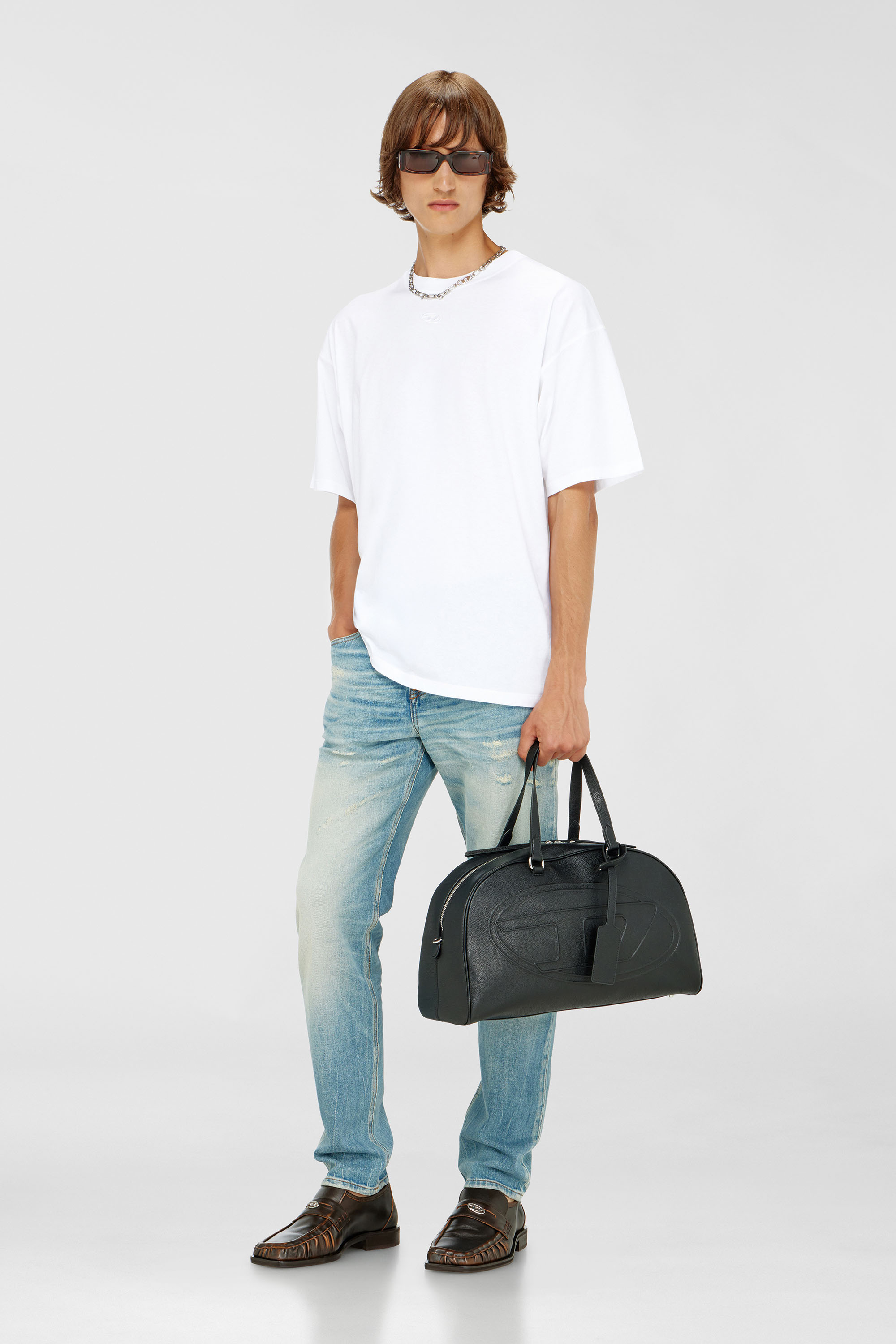 Diesel - T-LUCIEN-IHBI, Man's Relaxed T-shirt in organic cotton in White - 1