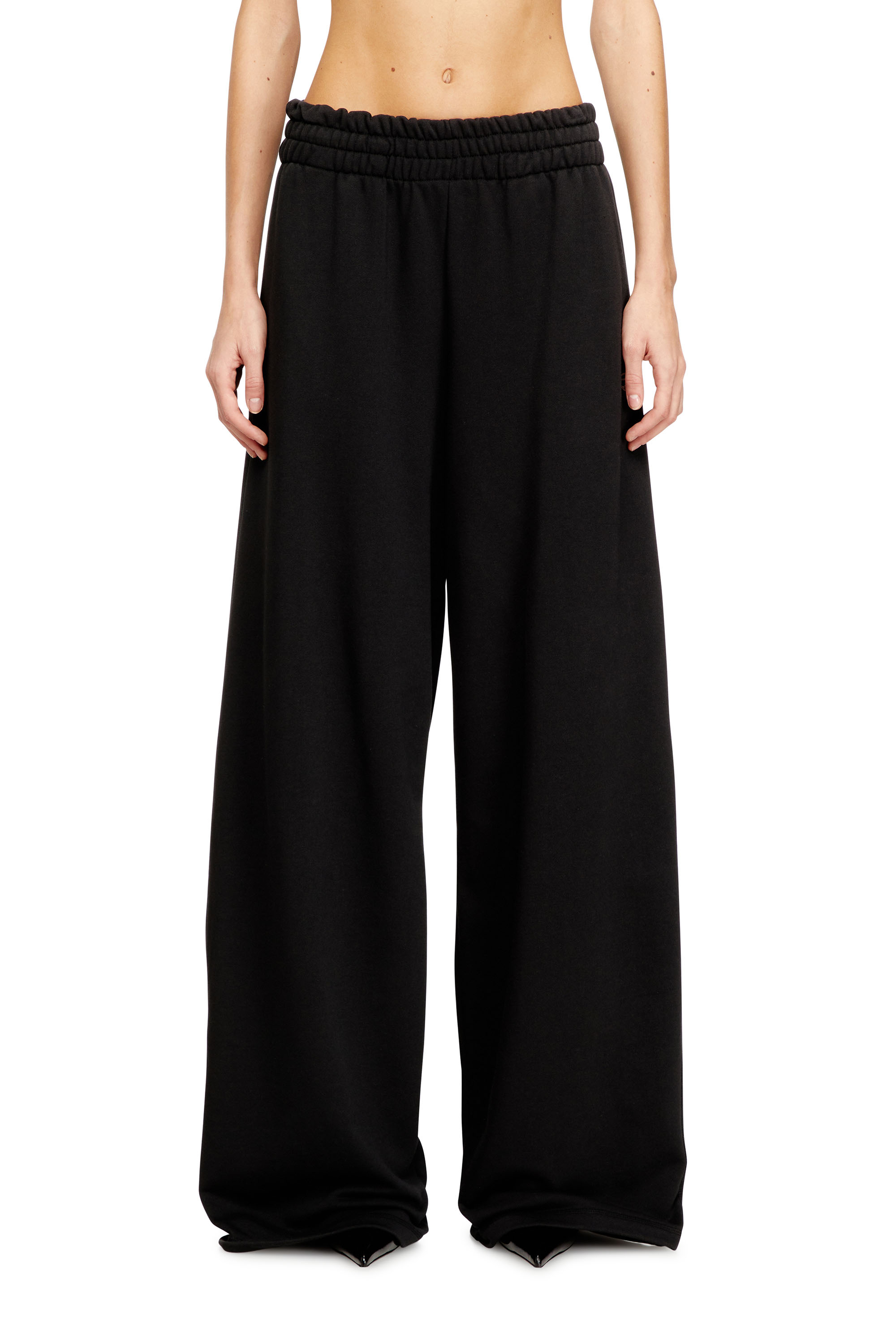 Diesel - P-ZENIA-OD, Woman's Loose track pants with elastic waistband in Black - 2