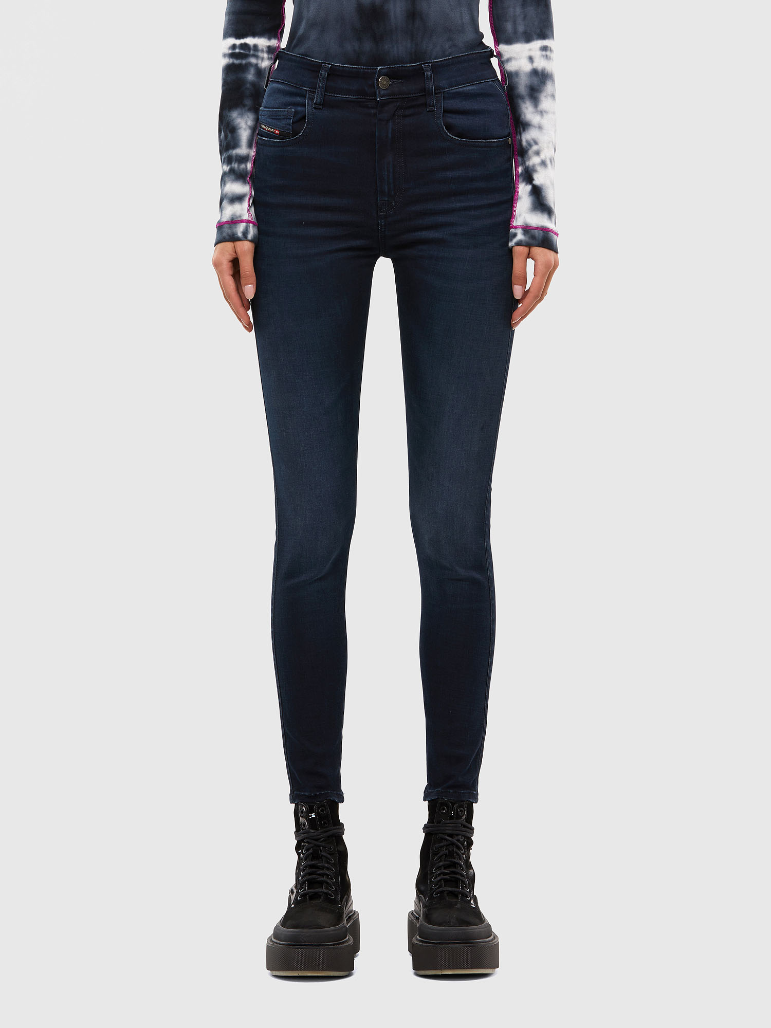 Slandy High 009JG, Dark Blue Diesel - Slandy High 009JG, Dark Blue - Jeans - Image 1