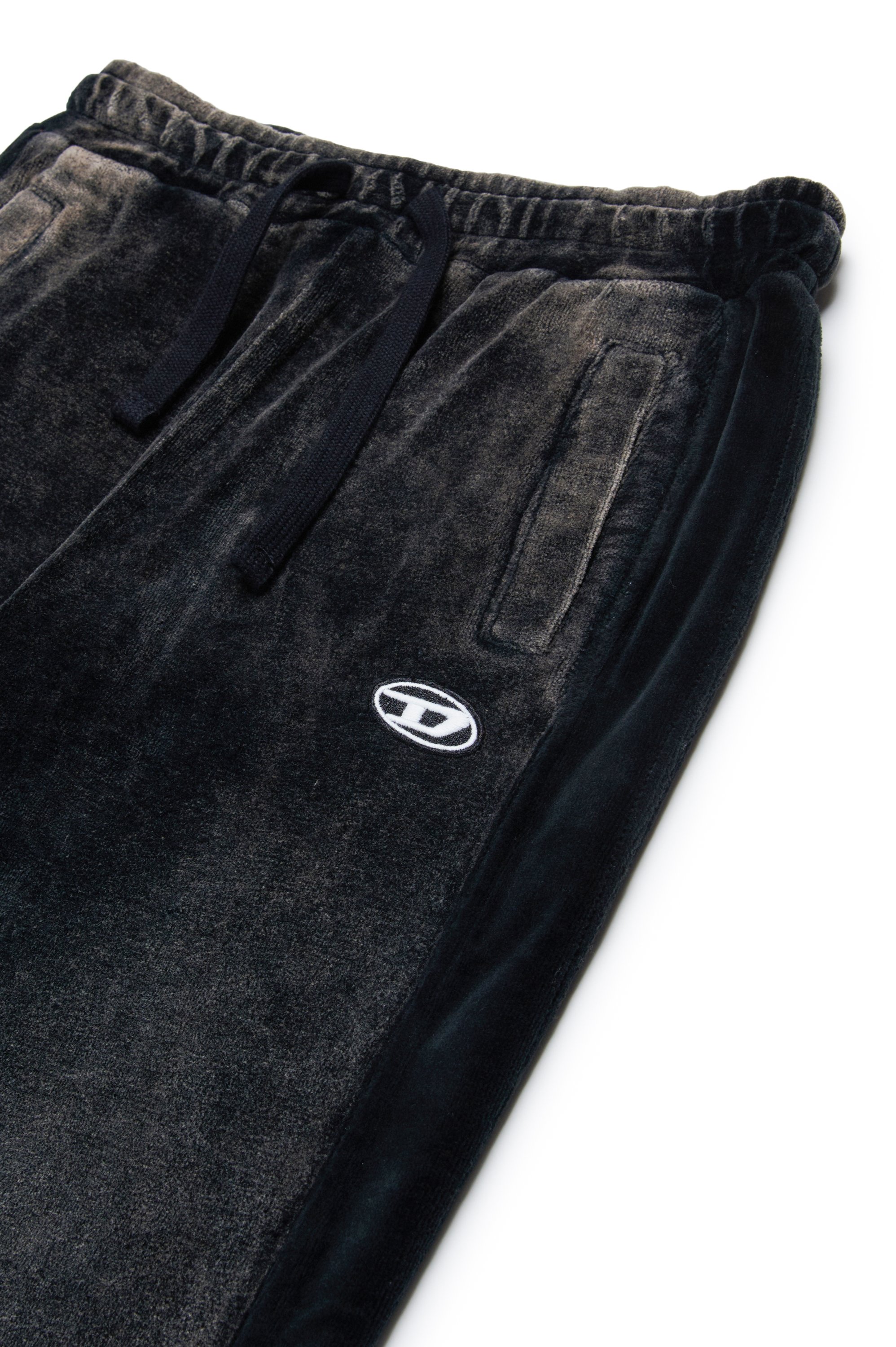 Diesel - PZAMPBAND, Unisex's Faded chenille sweatpants in Black - 3